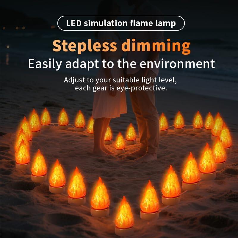 Luz Nocturna de Llama 3D Recargable Werncy - 3 Modos