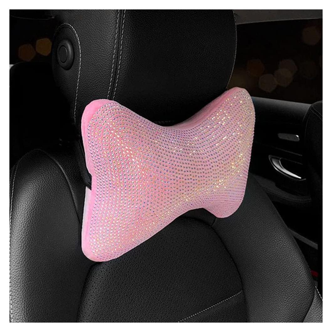 Almohada de Cuello para Auto Carwales Rosa 2 Piezas Soporte