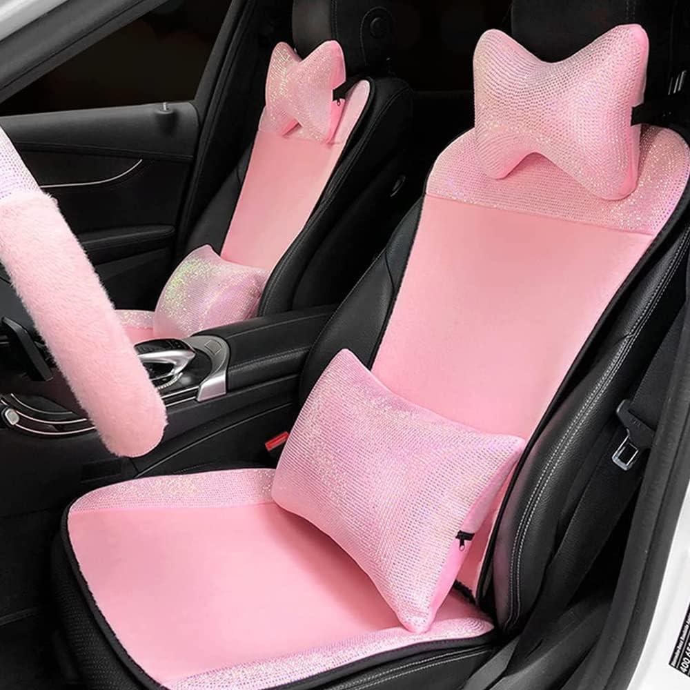 Almohada de Cuello para Auto Carwales Rosa 2 Piezas Soporte