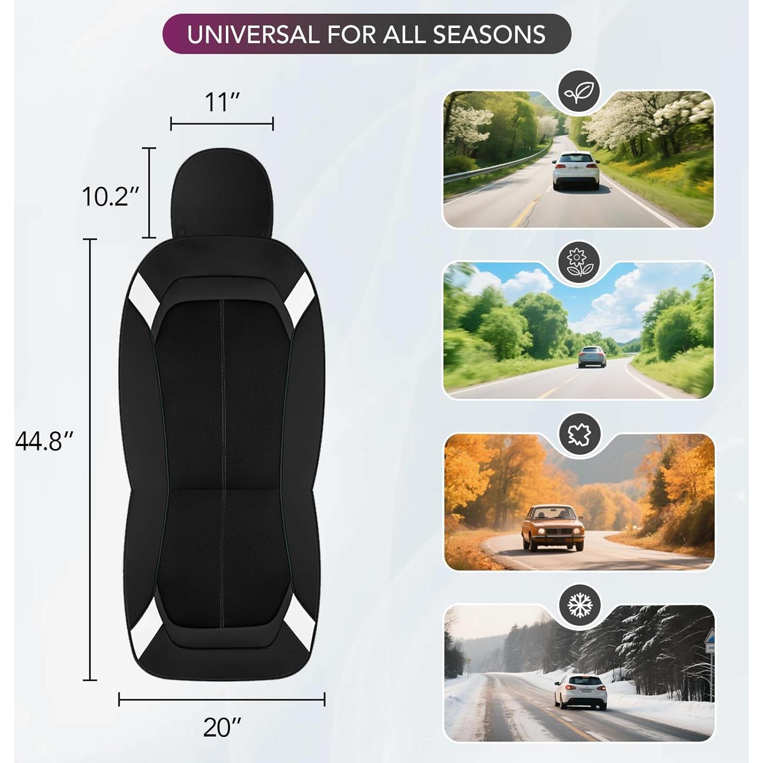 Funda de Asiento de Auto PIC AUTO - Cuero Negro y Plateado Universal