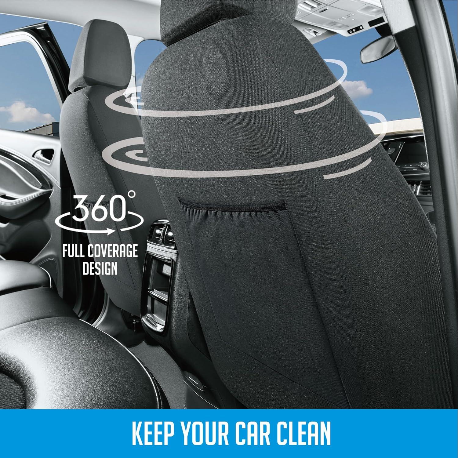 Funda de Asiento de Coche PIC AUTO Rojo Delantero Cuero Malla