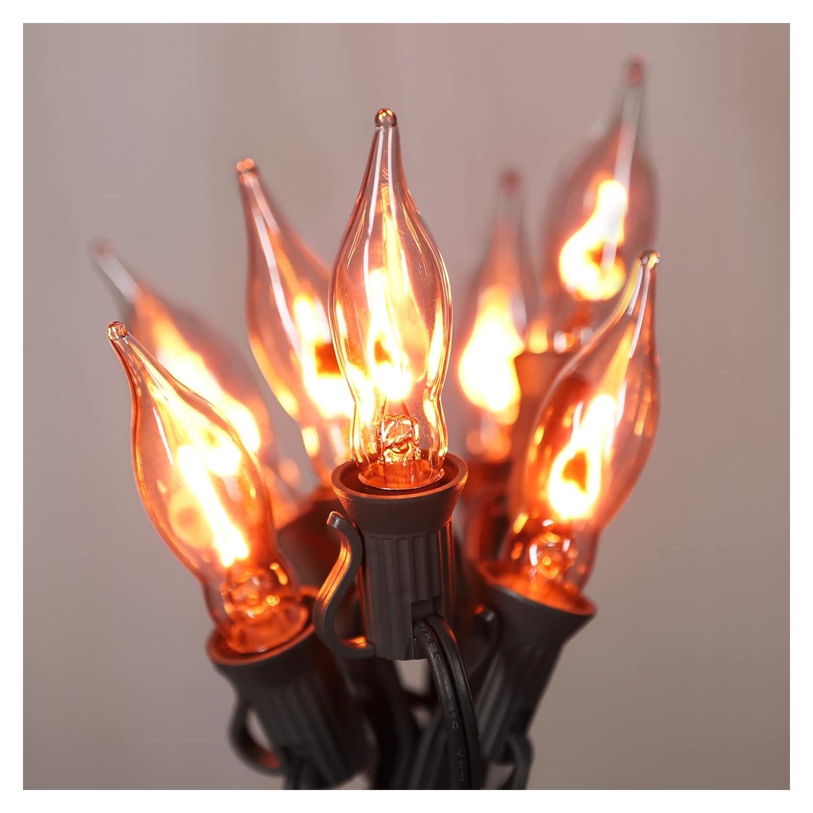 Luces de Cuerda de Llama Parpadeante 3.9m C7 Transparentes