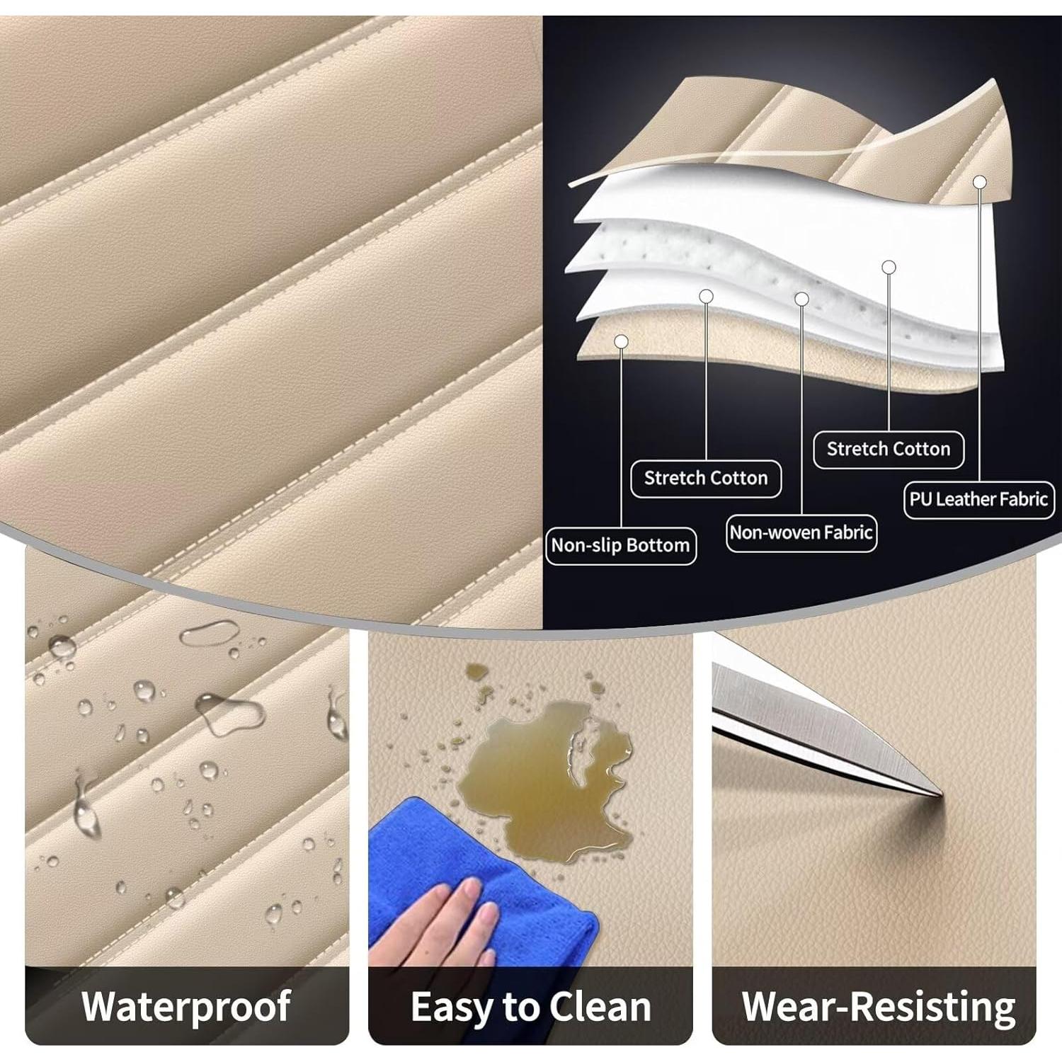 Cubiertas de Asiento IKABEVEM para Nissan Juke 2011-2017 Beige