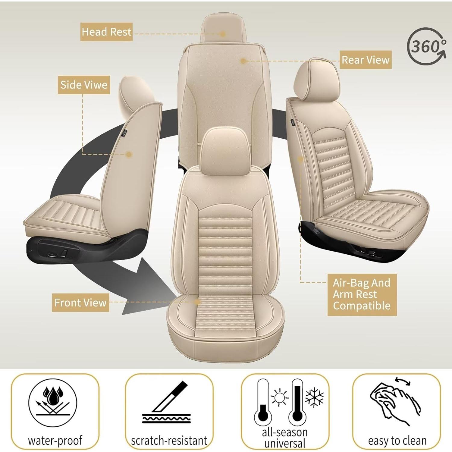 Cubiertas de Asiento IKABEVEM para Nissan Juke 2011-2017 Beige