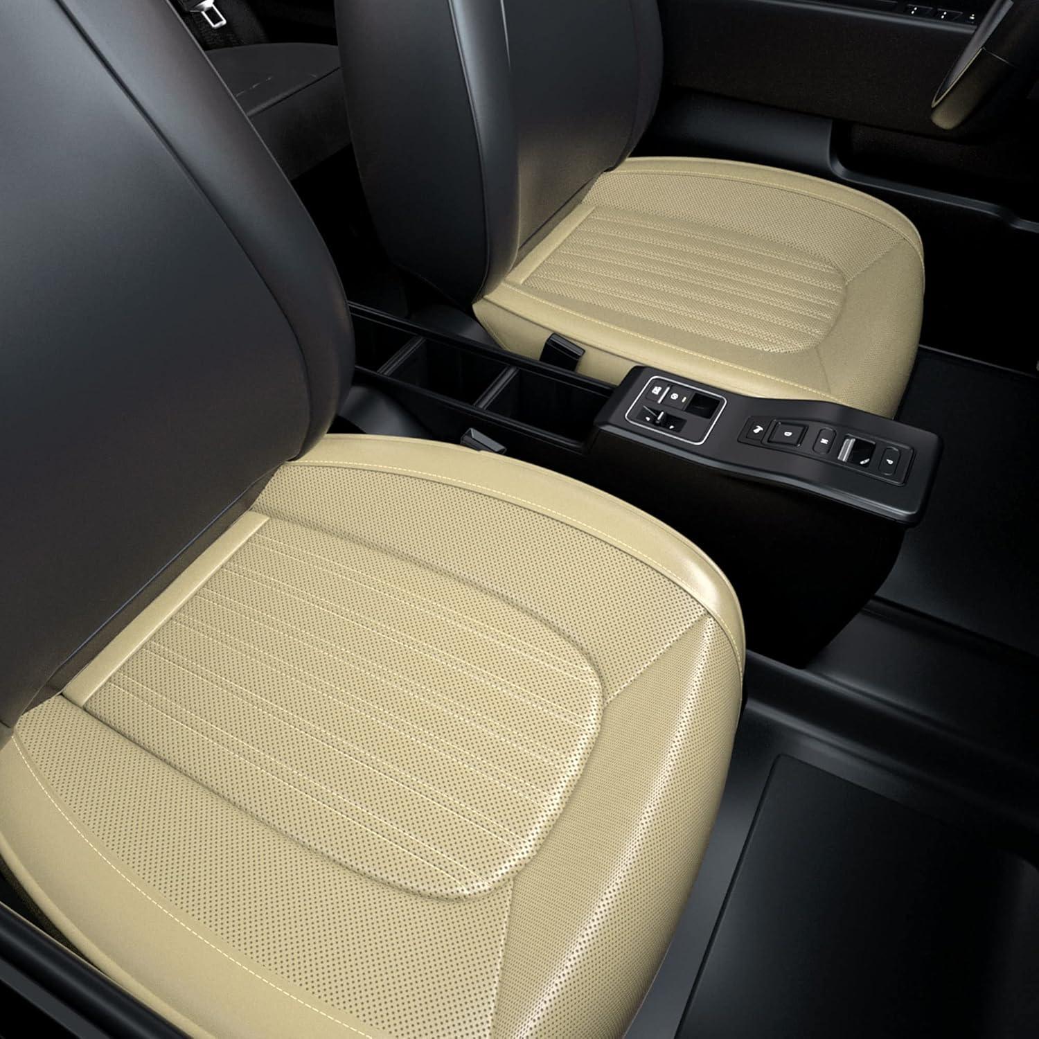 Fundas de Asiento de Coche FEELON ZC Beige 2 Piezas Impermeables