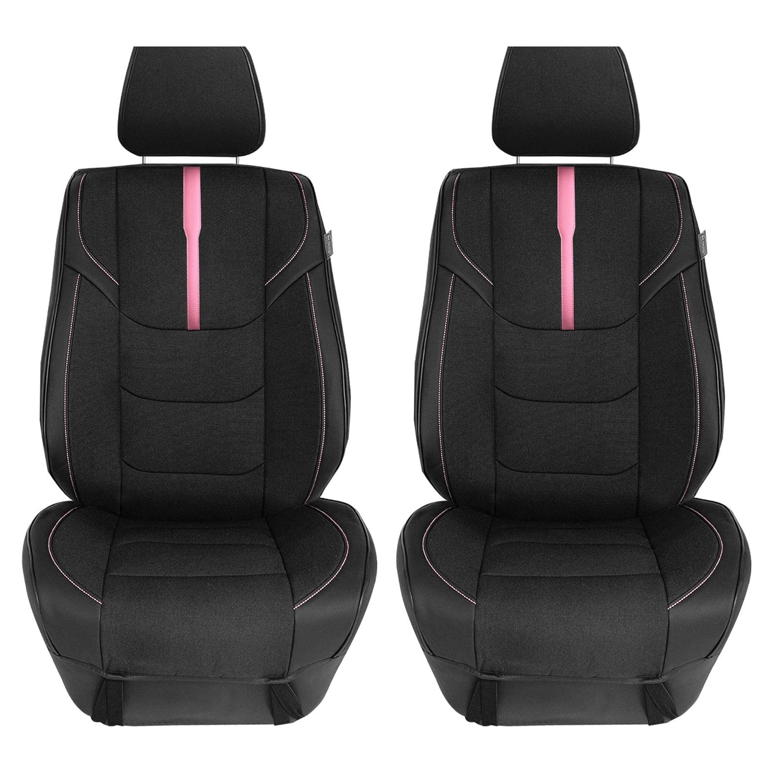 FH Group Fundas de Asiento de Coche Oxford Rosa Ajuste Universal