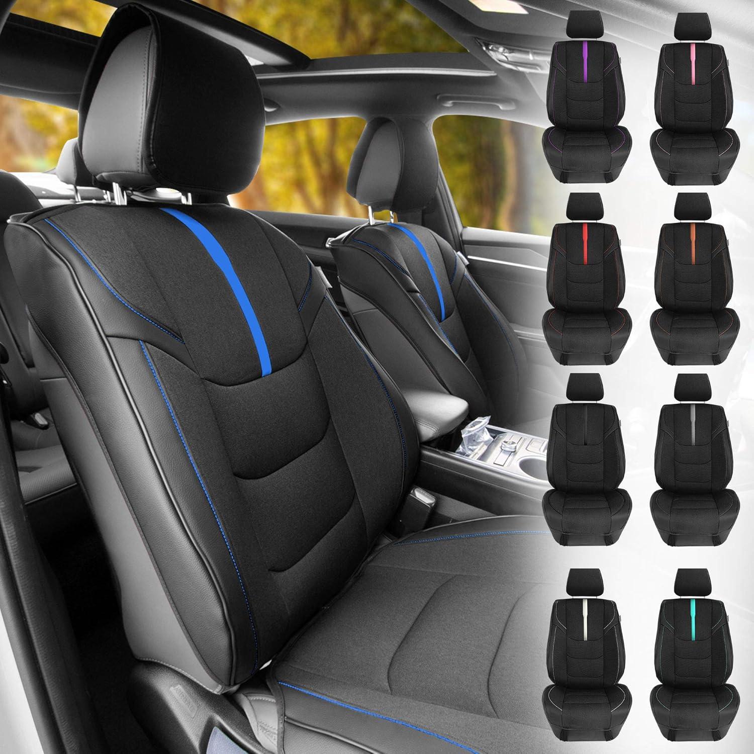 FH Group Fundas de Asiento de Coche Oxford Rosa Ajuste Universal