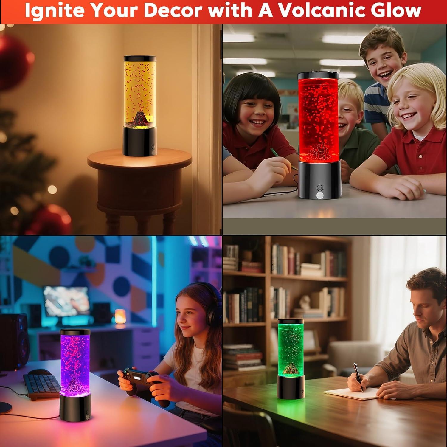 Lámpara de Volcán AONESY 6609V 17 Colores Control Remoto