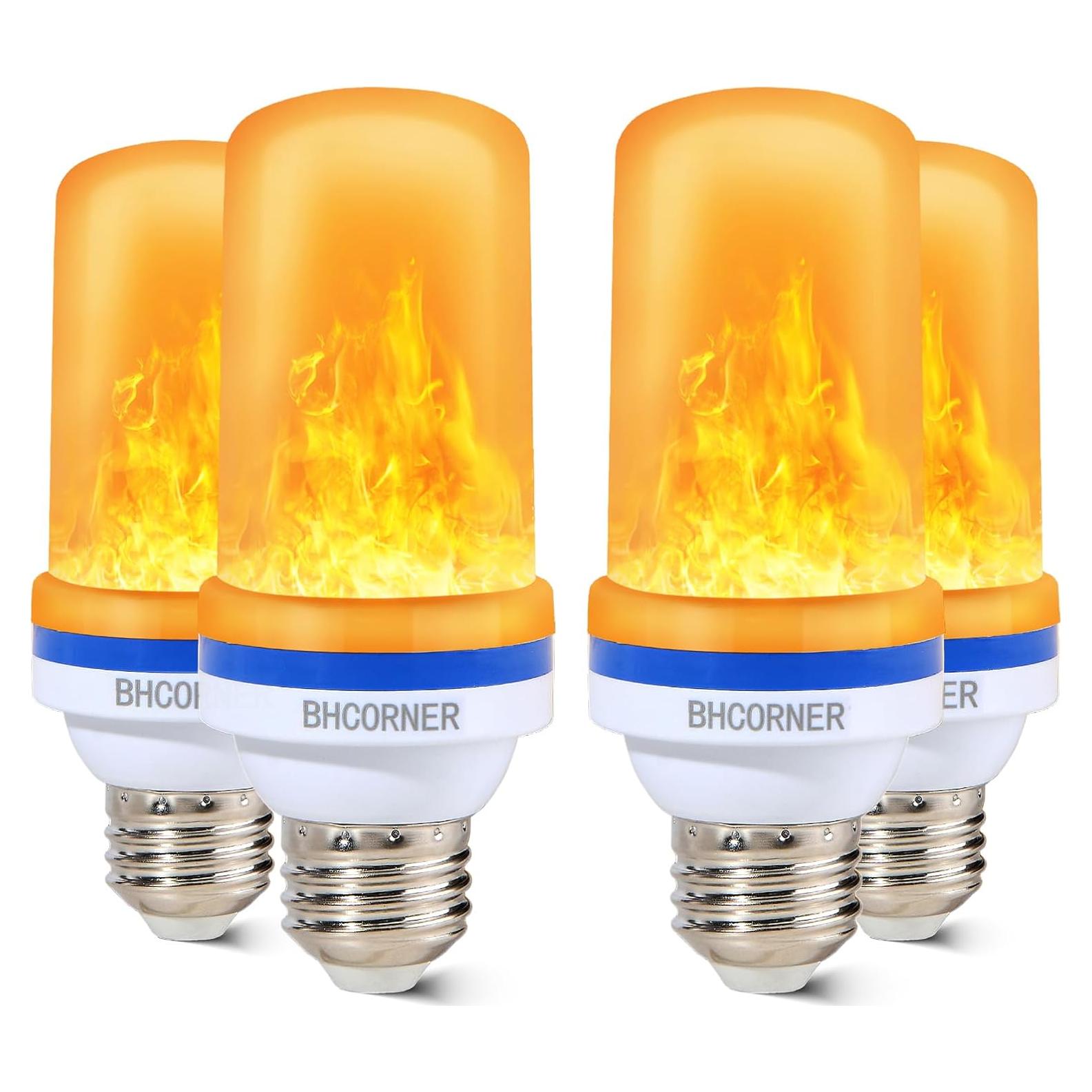 Bombillas LED E27 Efecto Llama Naranja - Paquete de 4