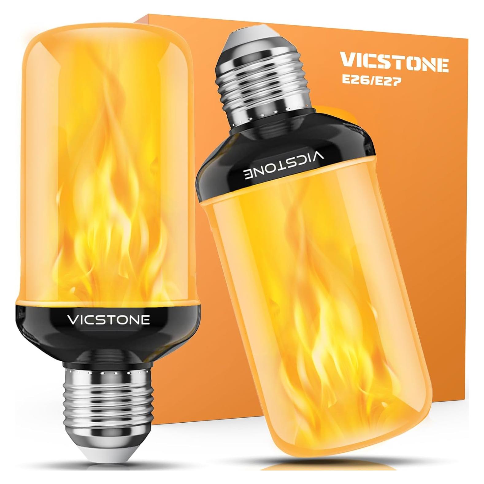 Bombillas LED de Llama Vicstone E26 3W 300 Lúmenes 2 Paquete