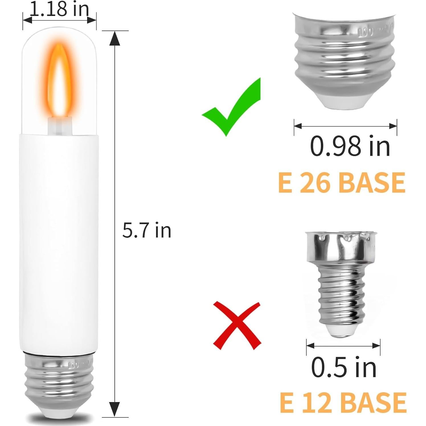 Bombillas LED Efecto Llama HEWA-Tech T9 2 Modos E26 2 Piezas