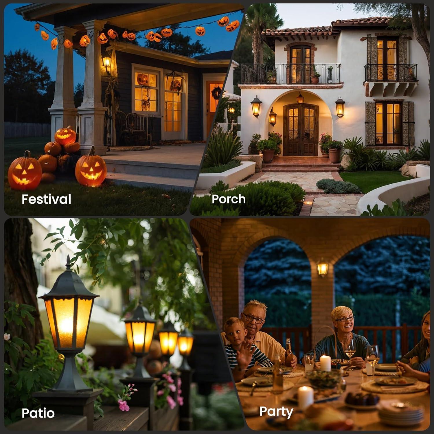 Bombillas LED de Llama Vicstone E26 2 Piezas 5.8x14cm