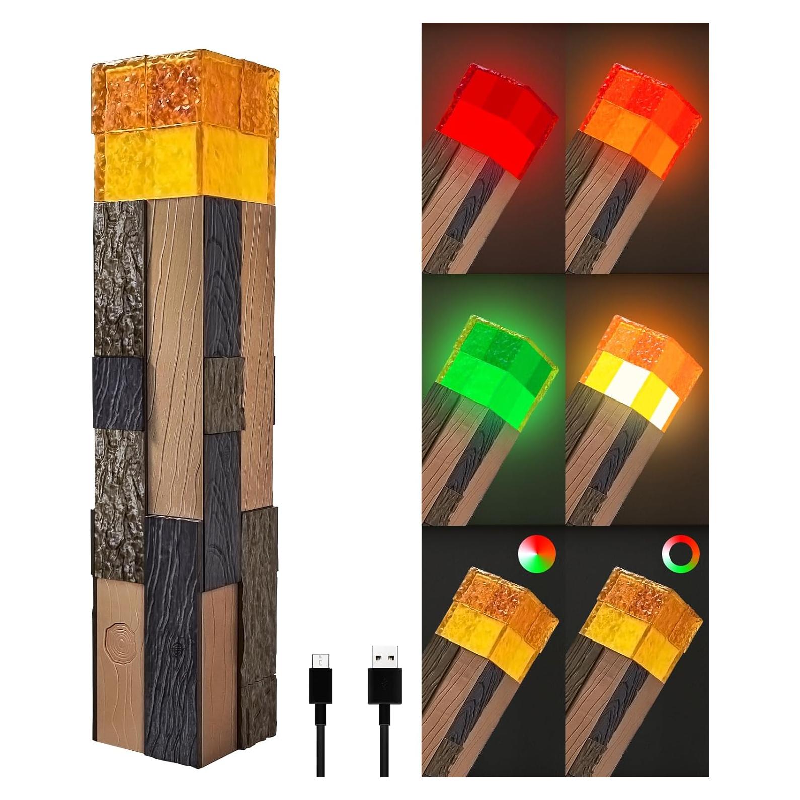 Lámpara de antorcha decorativa AIDYVOI, 4 colores, recargable