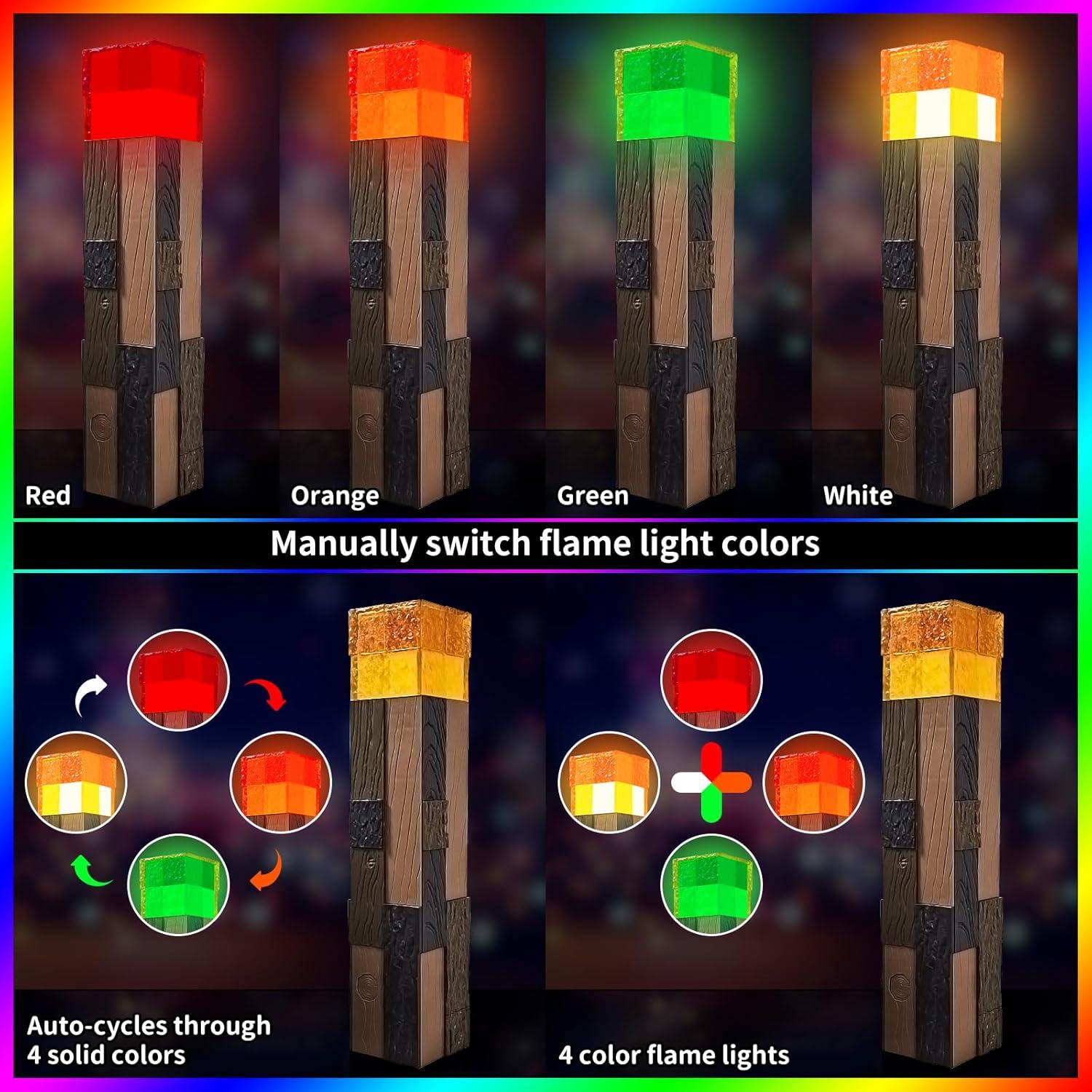 Lámpara de antorcha decorativa AIDYVOI, 4 colores, recargable