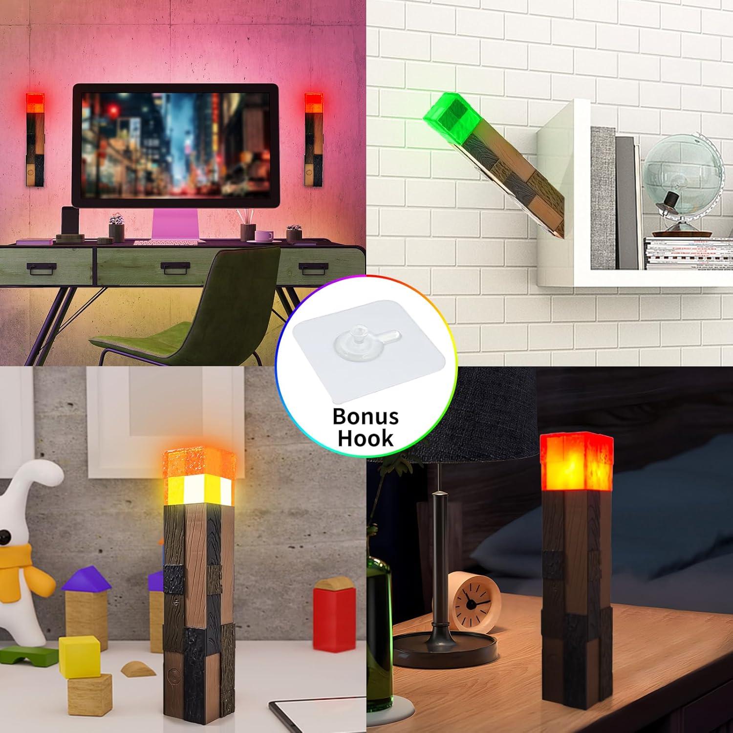 Lámpara de antorcha decorativa AIDYVOI, 4 colores, recargable