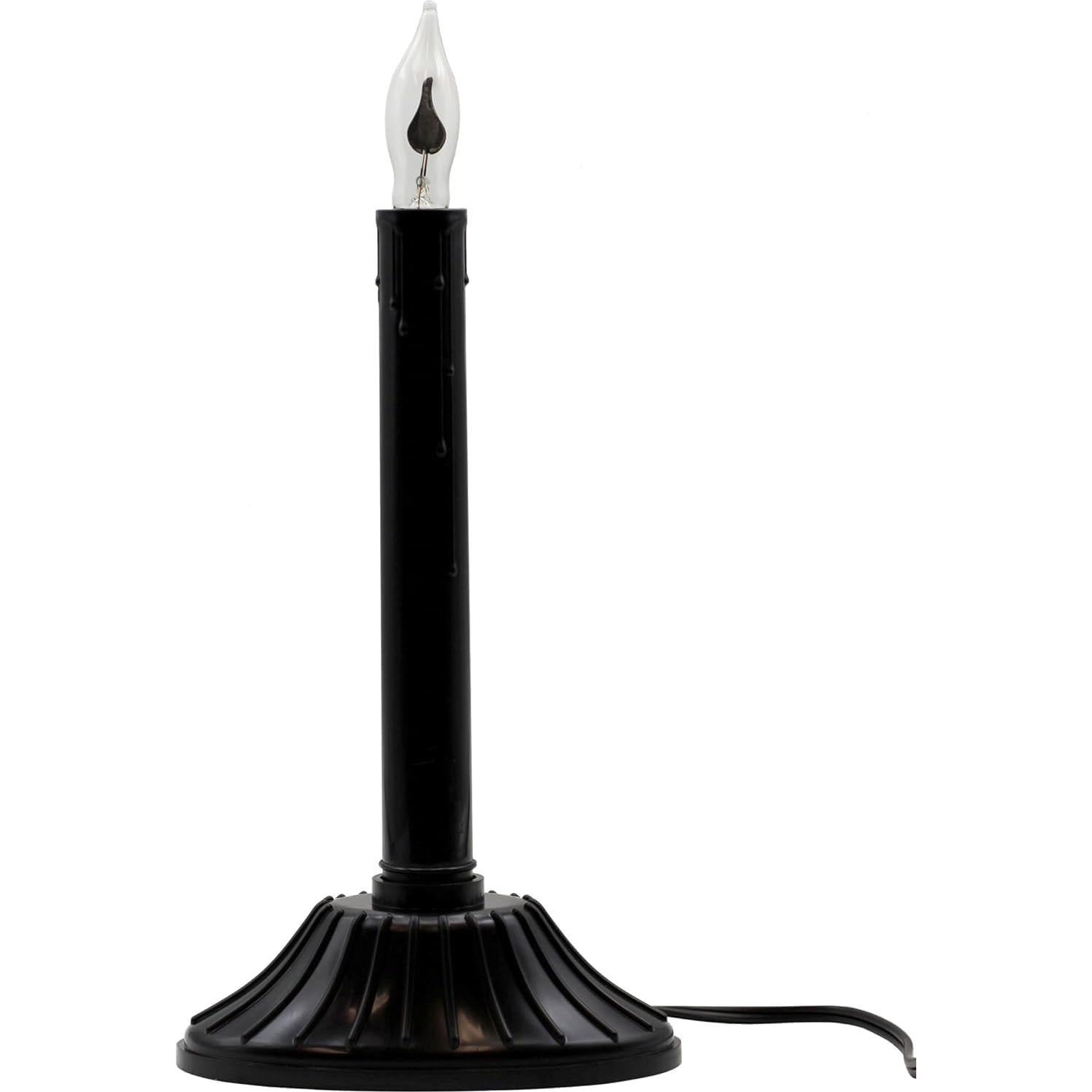 Lámpara de Vela Interior Parpadeante Negra Creative Hobbies 24.1 cm