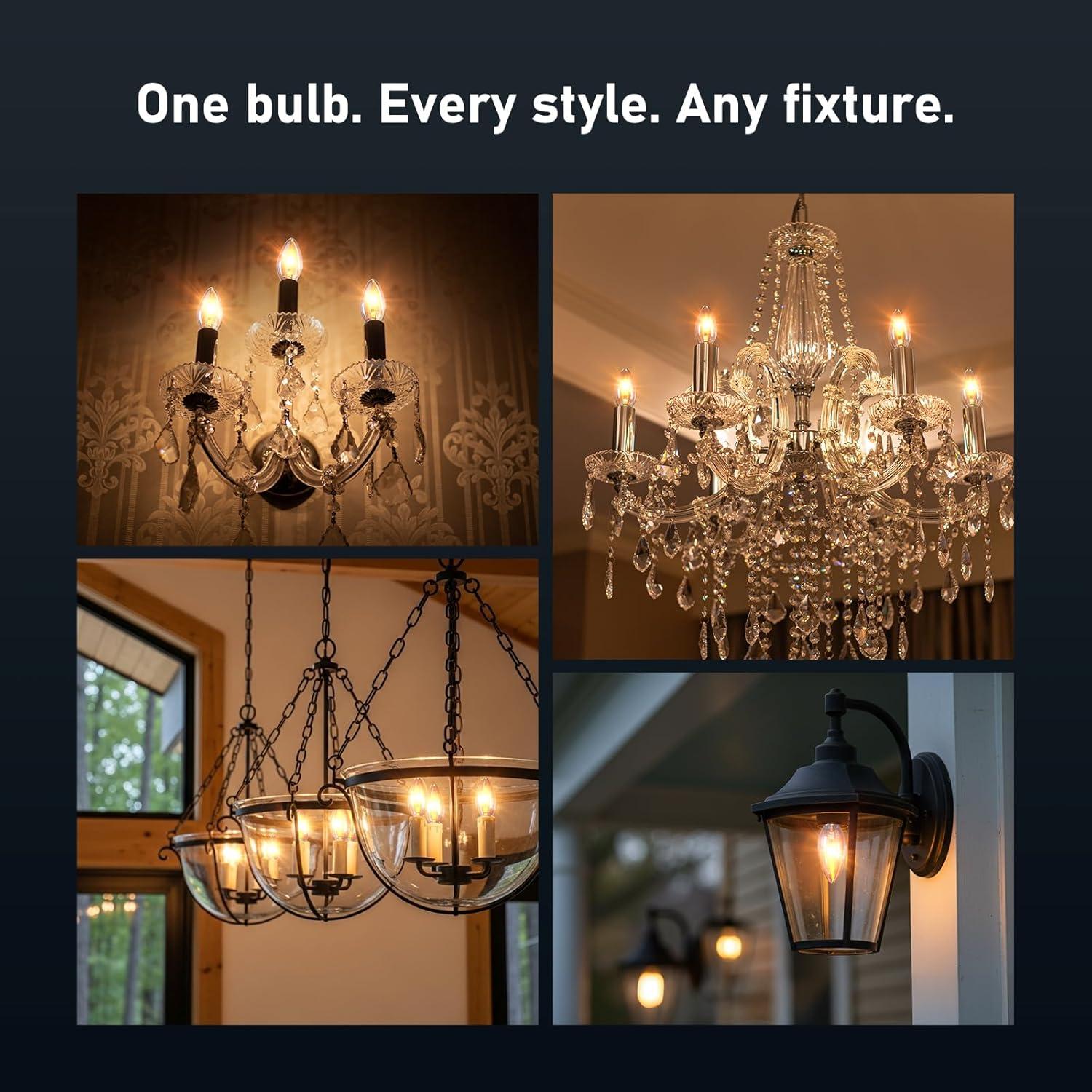 Bombillas LED Hompavo E12 Efecto Llama Parpadeante - 6 Unidades