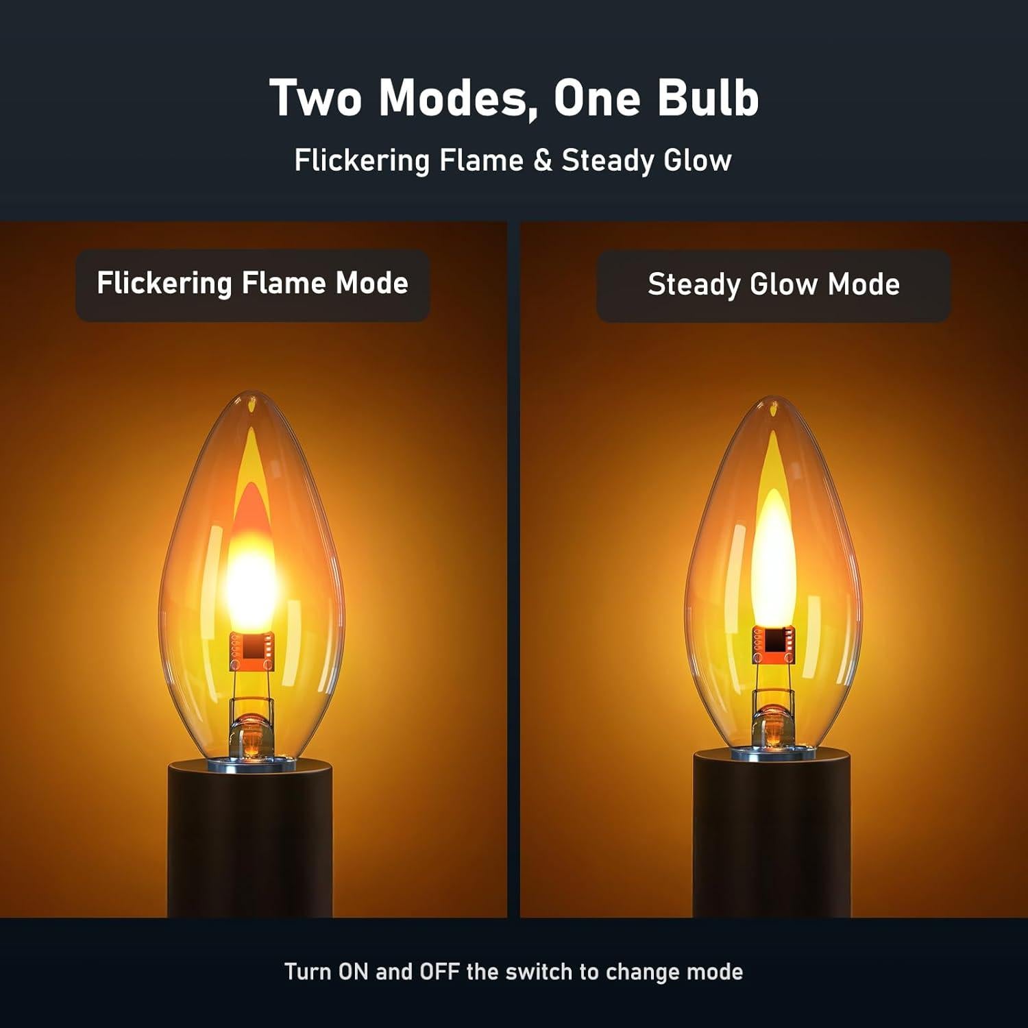 Bombillas LED Hompavo E12 Efecto Llama Parpadeante - 6 Unidades