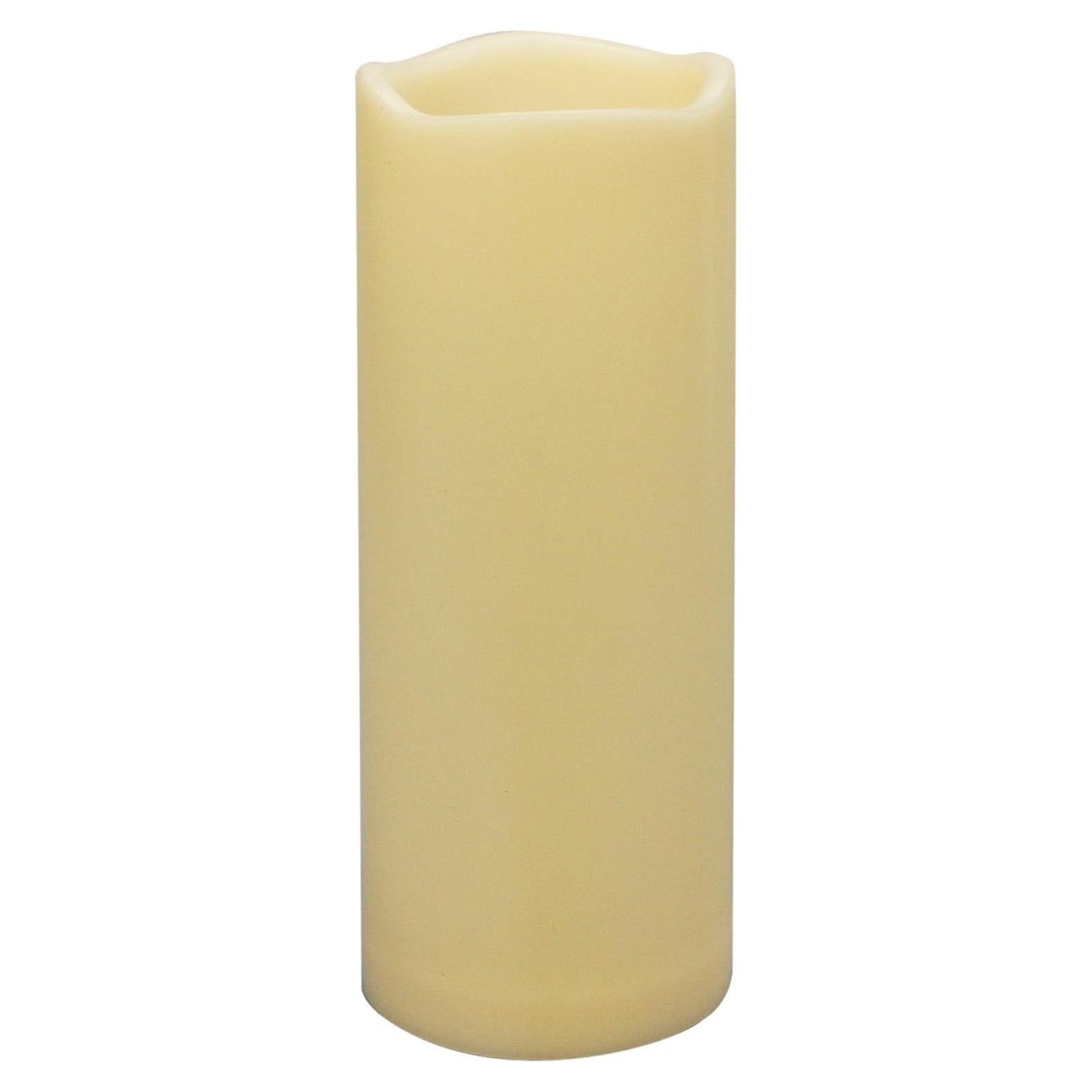Vela LED Sin Llama 3" x 8" Marfil Oscuro con Temporizador