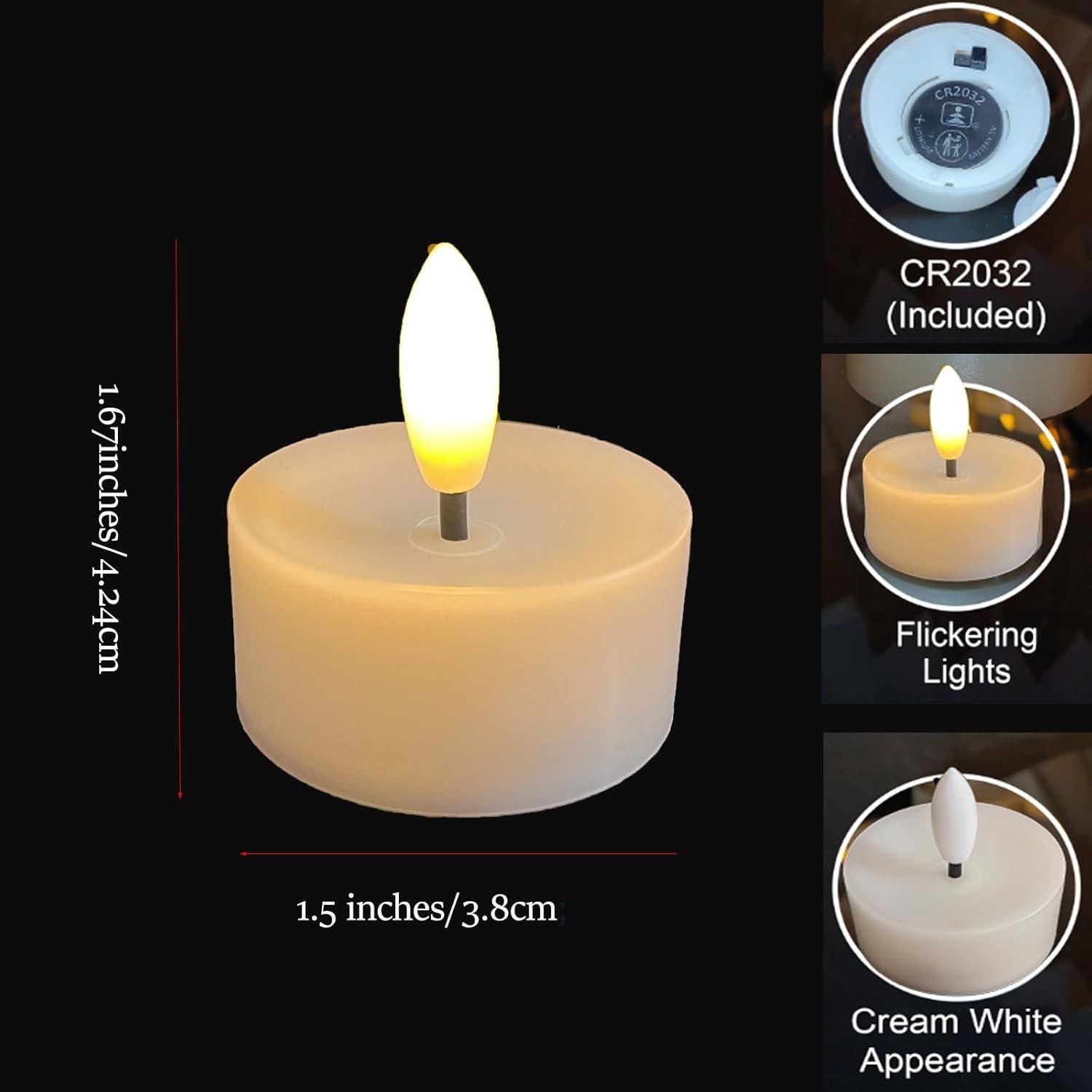 Velas LED Sin Llama Magiq 6 PCS Tealight Parpadeantes