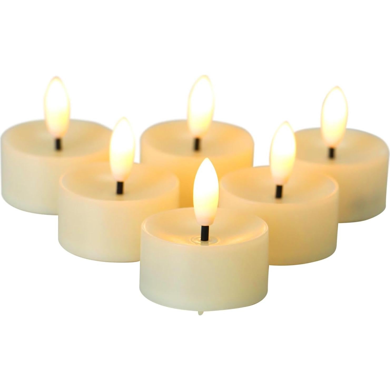 Velas LED Sin Llama Magiq 6 PCS Tealight Parpadeantes