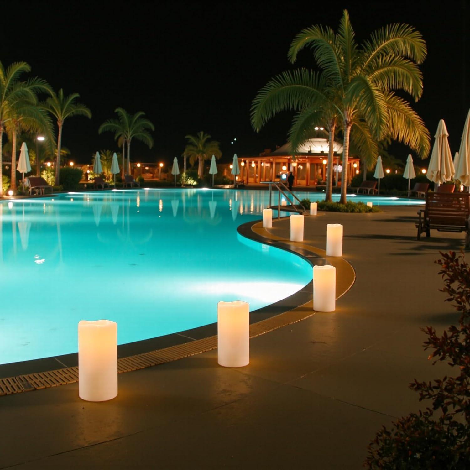 Velas LED Impermeables Eldnacele con Control Remoto 20 cm (2 Pzs)