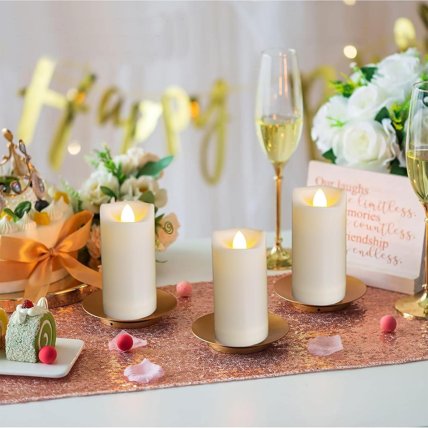 Paquete de 6 Velas LED a Batería Jingtech 5.08x10.16 cm