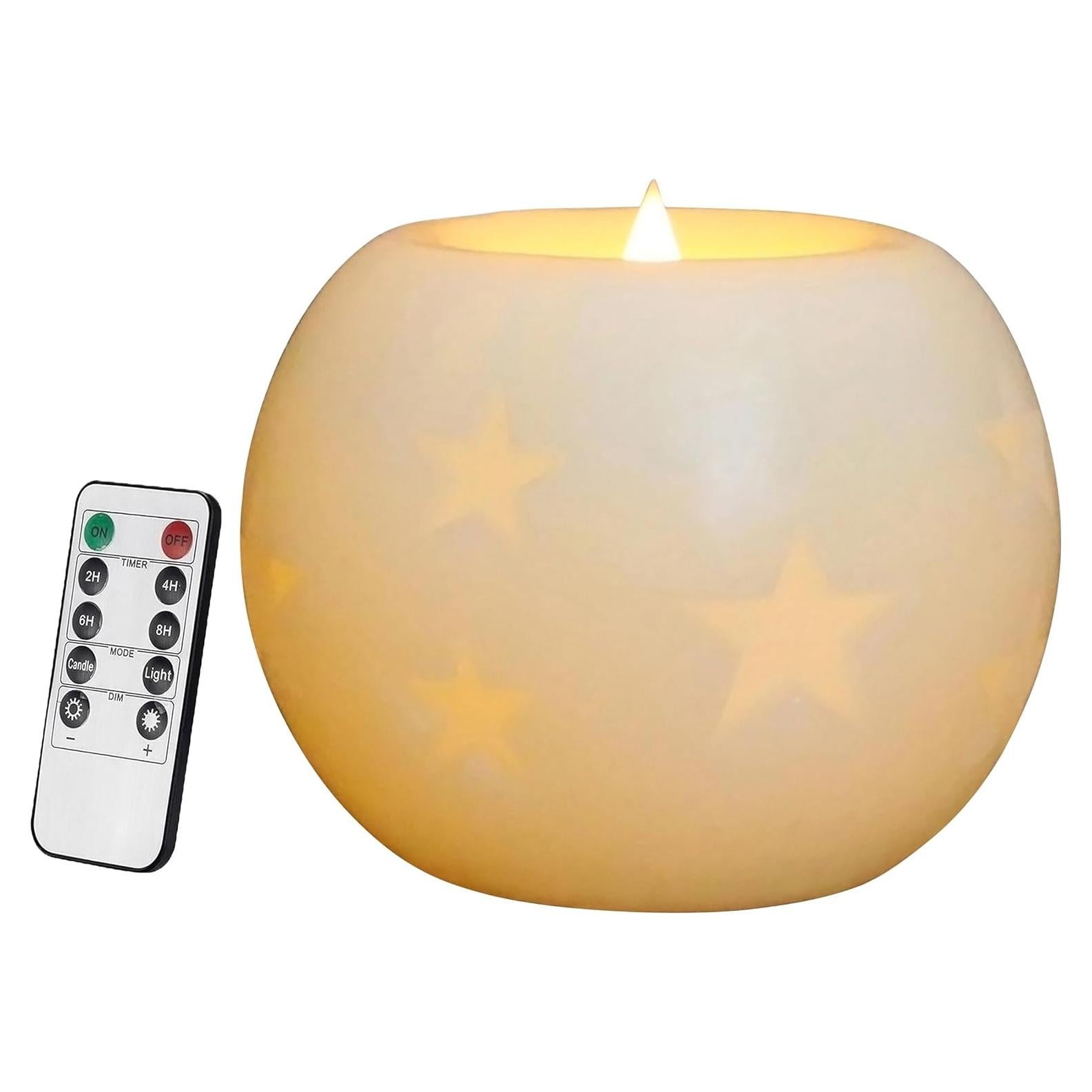 Vela LED Esférica CVHOMEDECO 12.7 cm con Control Remoto