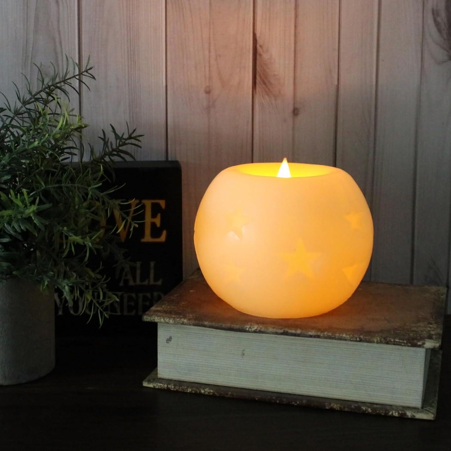 Vela LED Esférica CVHOMEDECO 12.7 cm con Control Remoto