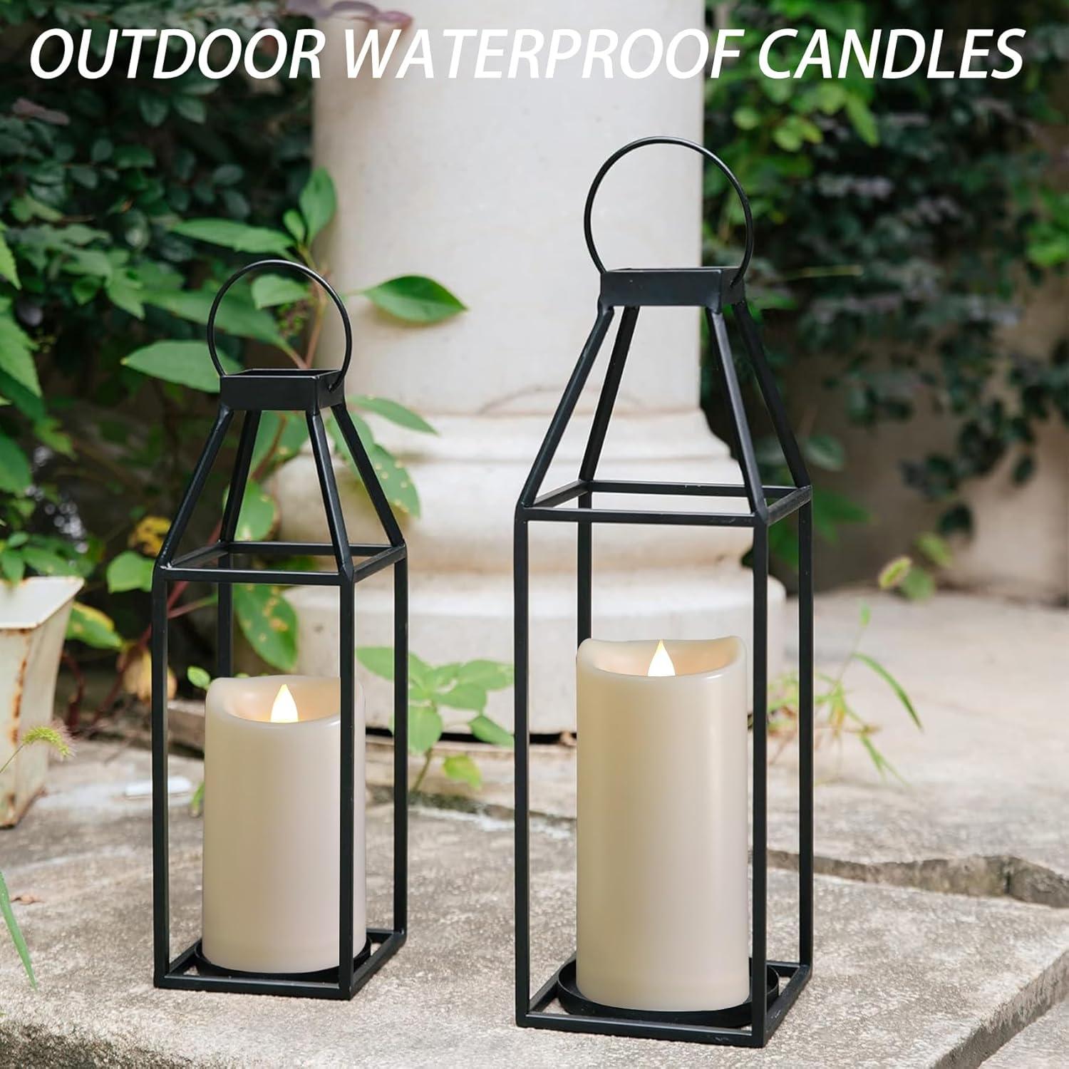 Paquete de 3 Velas LED Impermeables Jingtech 10.16/12.7/15.24 cm