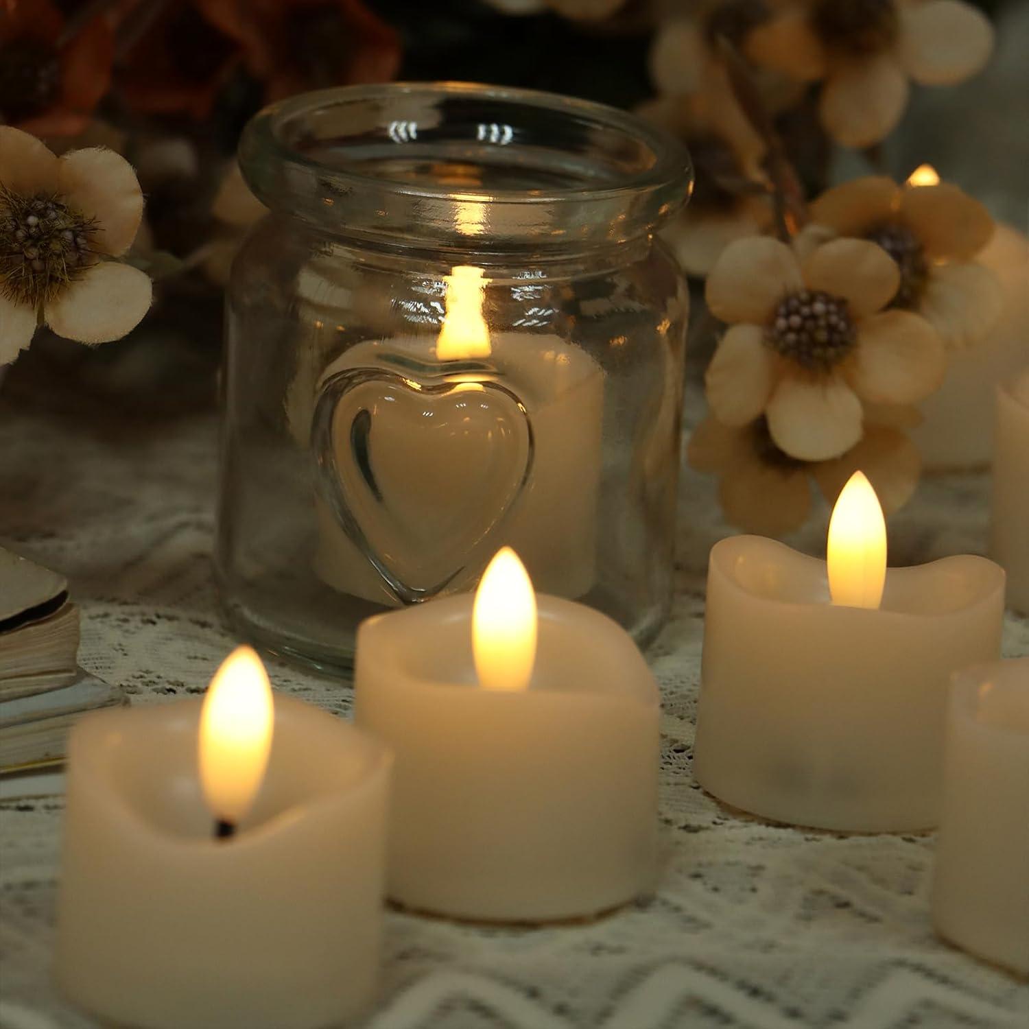 Set de 6 Velas LED Sin Llama Jingtech 3.81 cm para Decoración