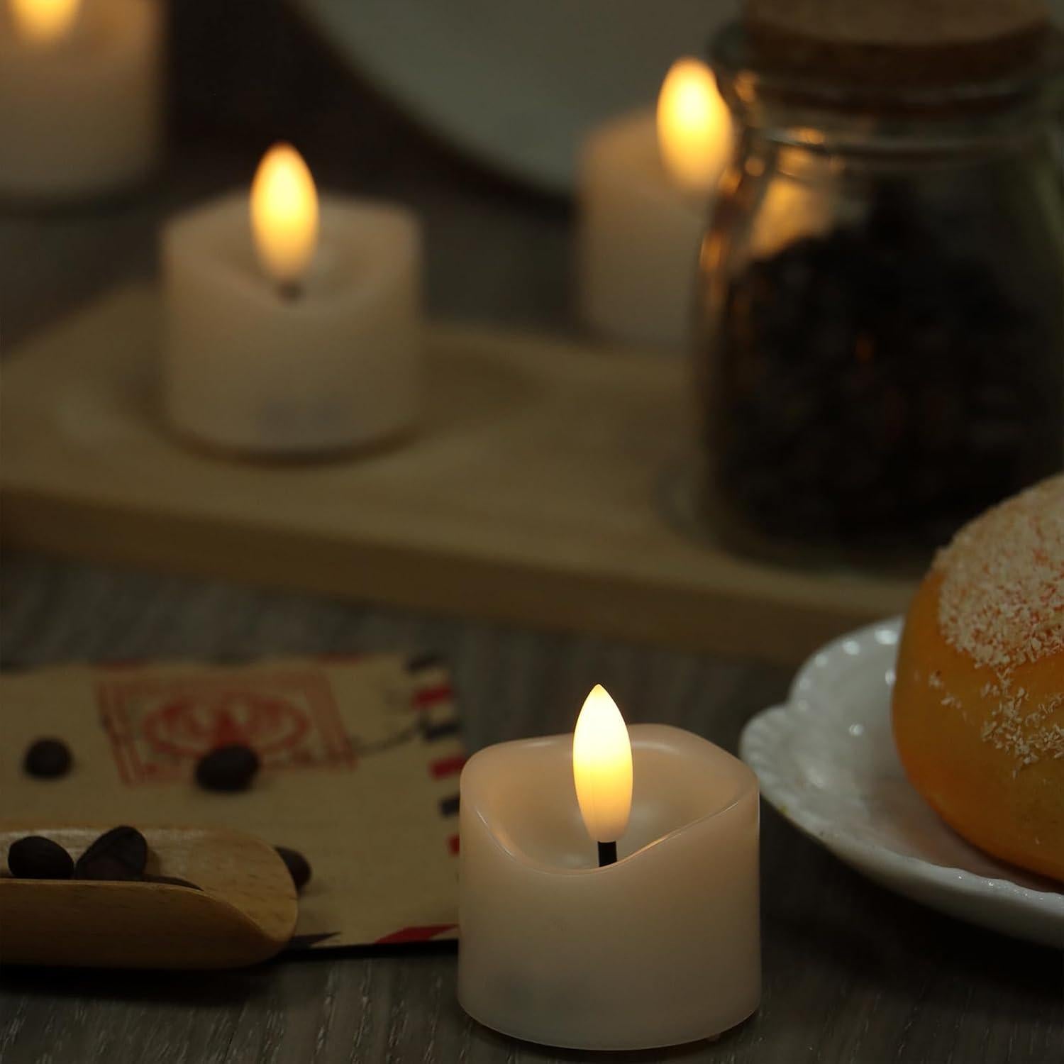 Set de 6 Velas LED Sin Llama Jingtech 3.81 cm para Decoración