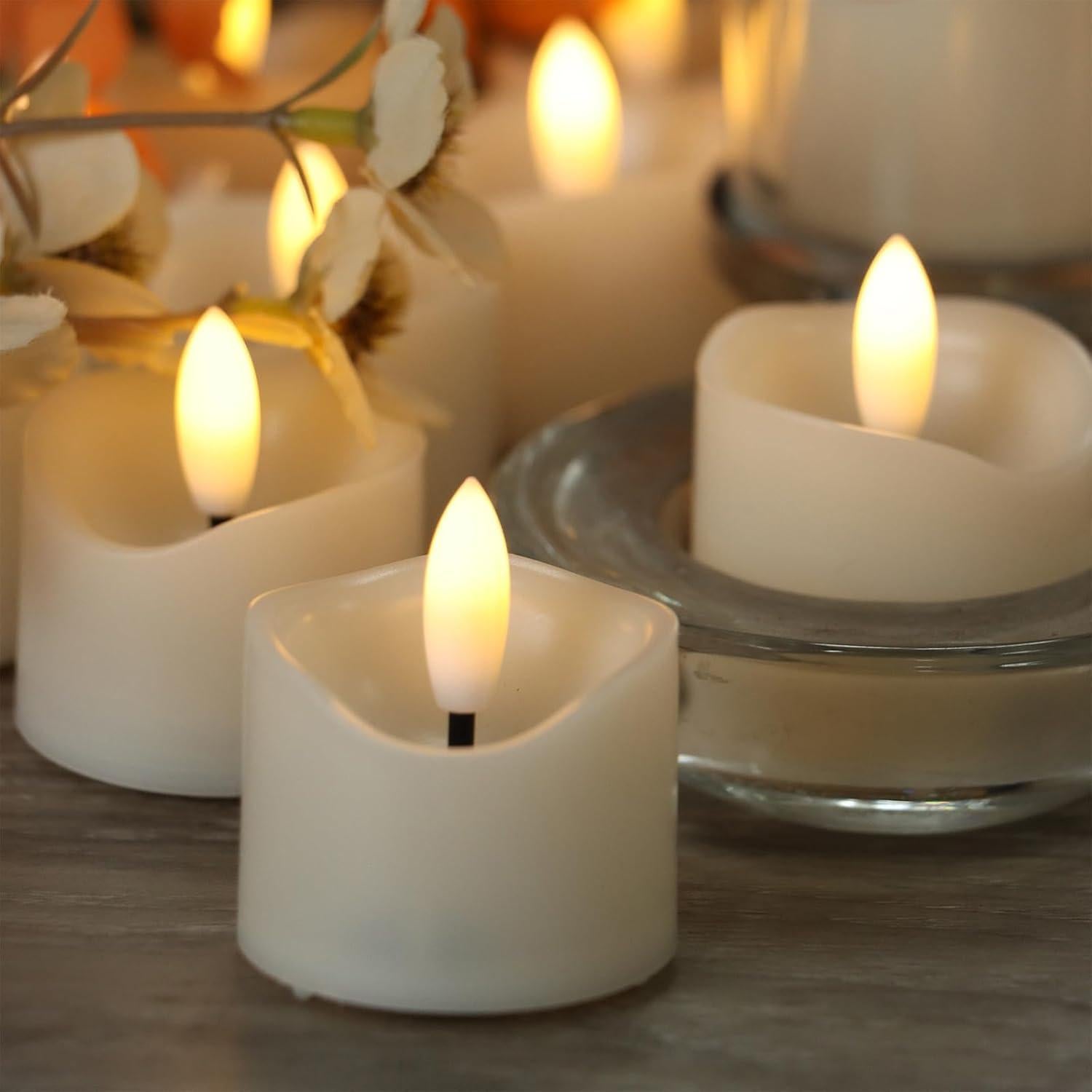 Set de 6 Velas LED Sin Llama Jingtech 3.81 cm para Decoración