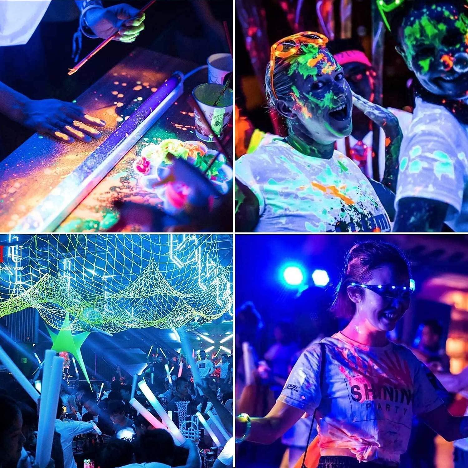 Paquete de 3 luces LED negras 200W IP66 XYCN para fiestas