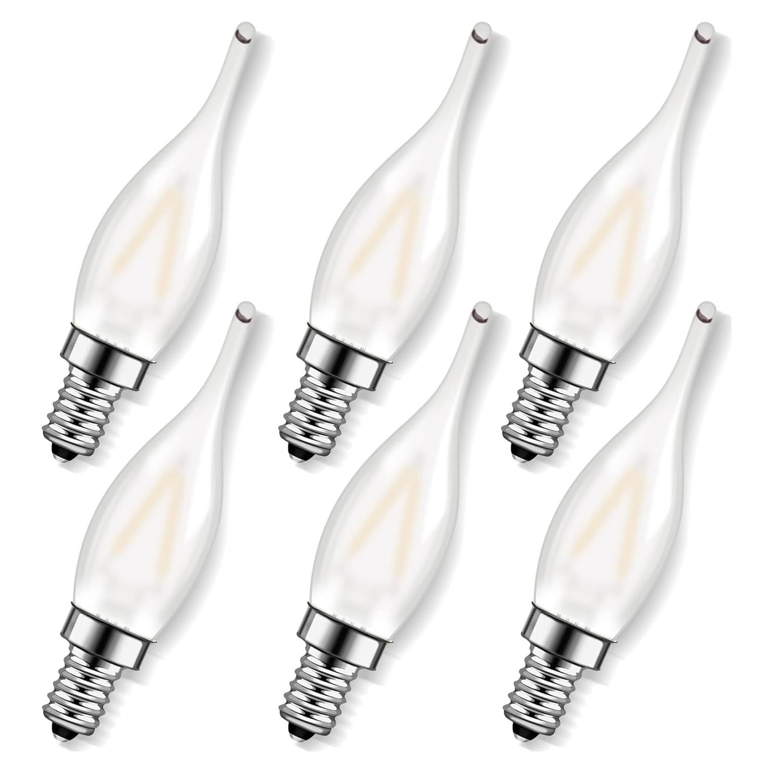 Bombillas LED Candelabro Genixgreen 1.5W 2700K Paquete de 6