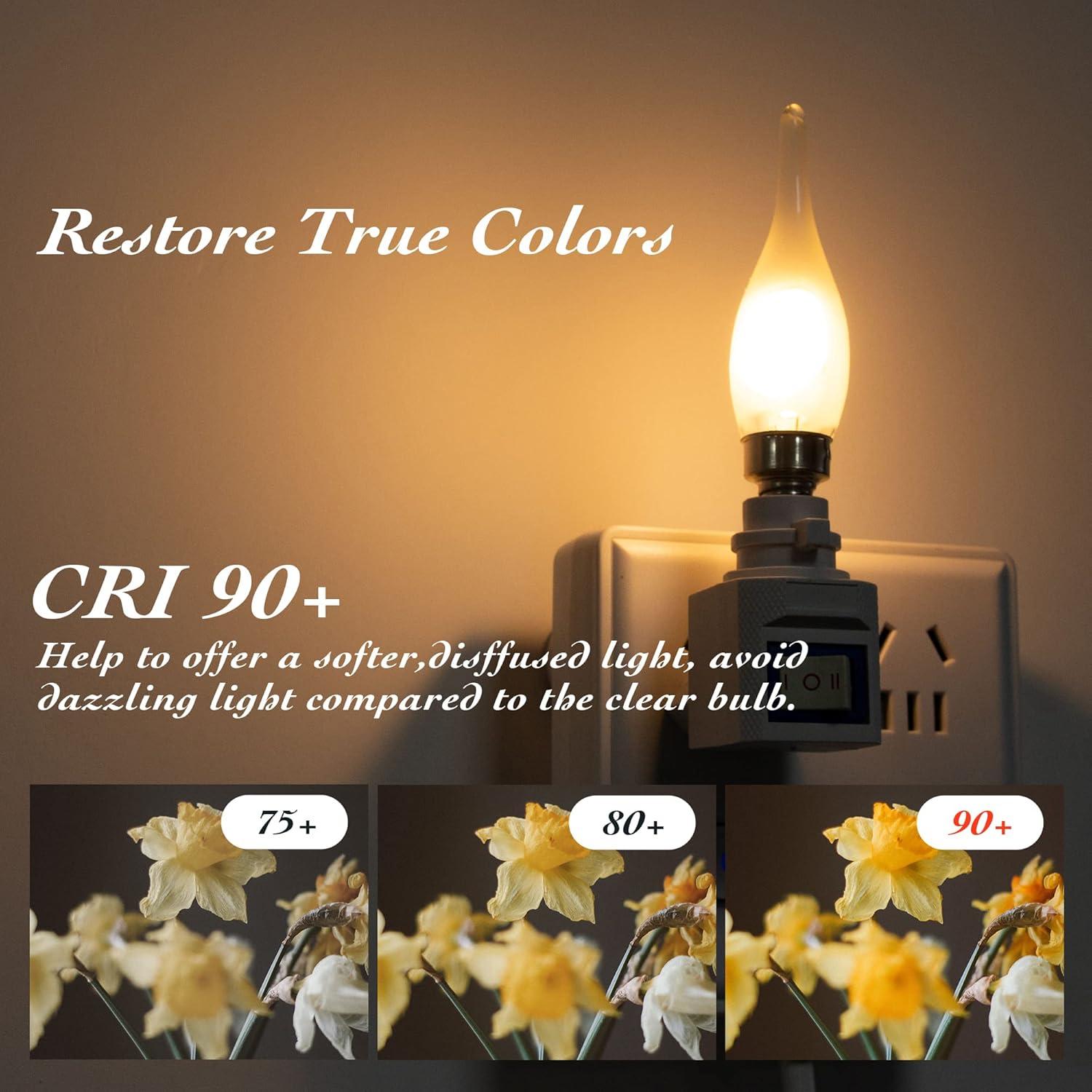 Bombillas LED Candelabro Genixgreen 1.5W 2700K Paquete de 6