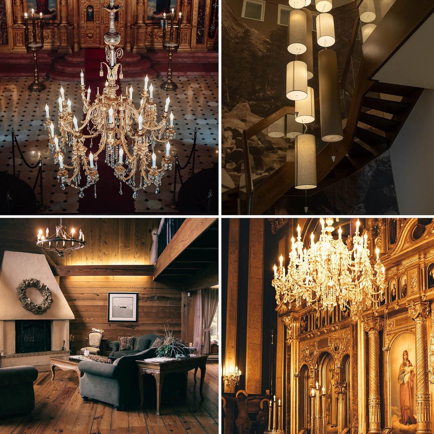 Bombillas LED Candelabro Genixgreen 1.5W 2700K Paquete de 6