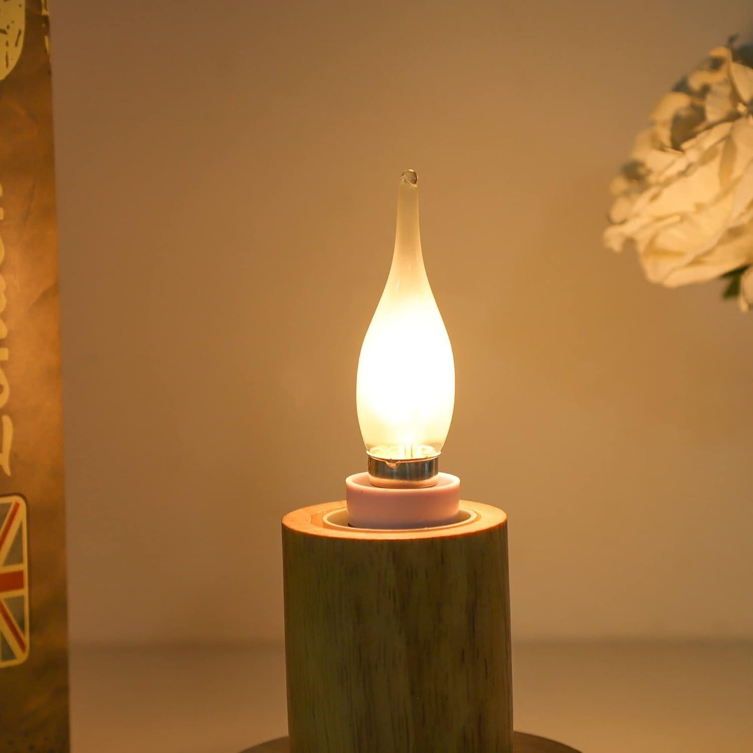 Bombillas LED Candelabro Genixgreen 1.5W 2700K Paquete de 6