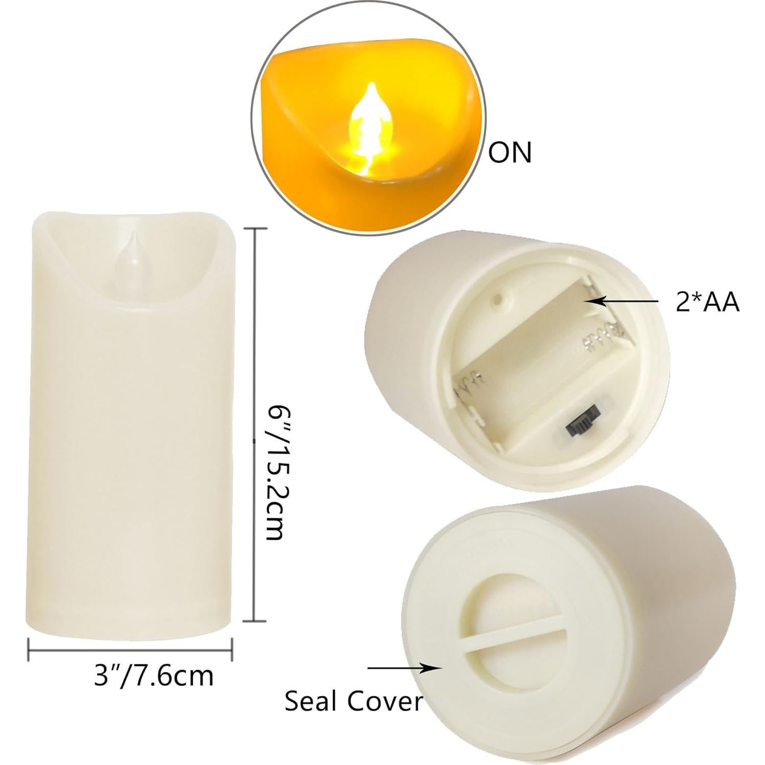 Velas LED Sin Llama CANDLE CHOICE 7.62x15.24 cm 2 Pcs