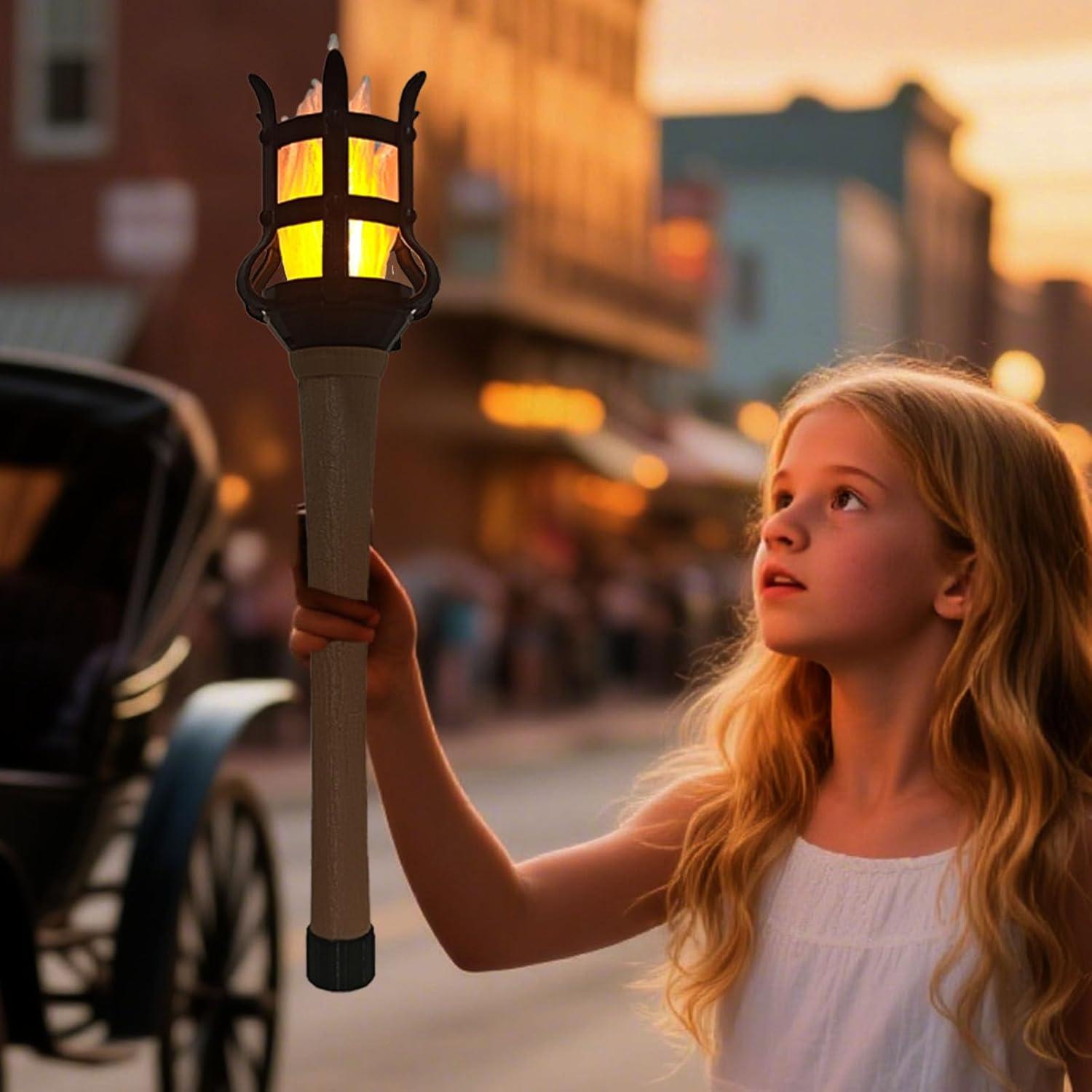 Antorcha Medieval Portátil LED TCGADVN - Efecto Llama Realista