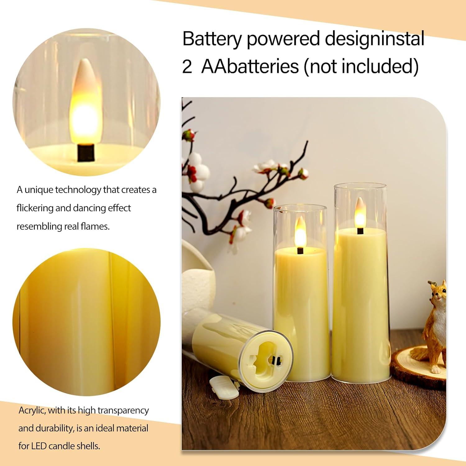 Set de 7 Velas LED Sin Llama Kayleemia con Control Remoto