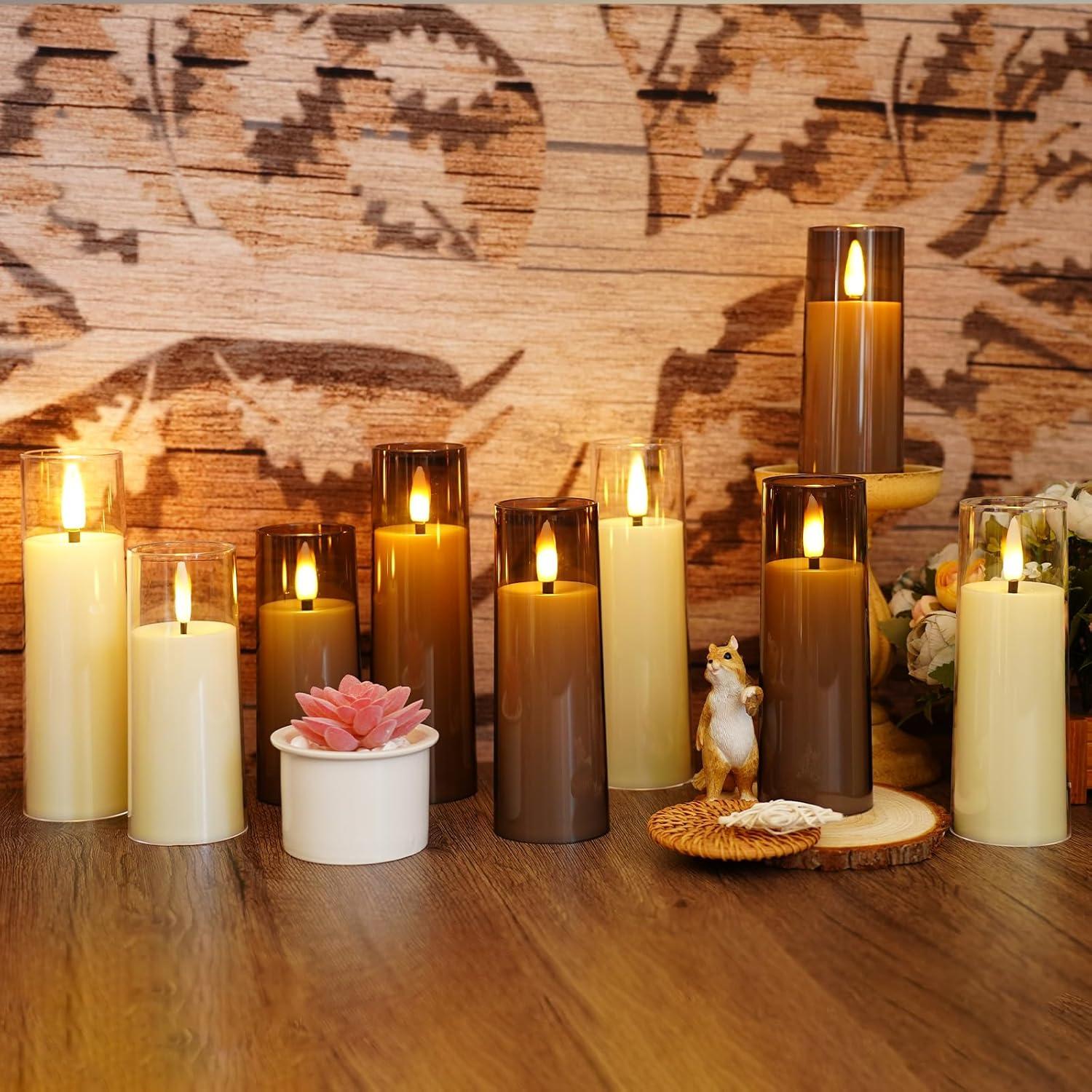 Set de 7 Velas LED Sin Llama Kayleemia con Control Remoto