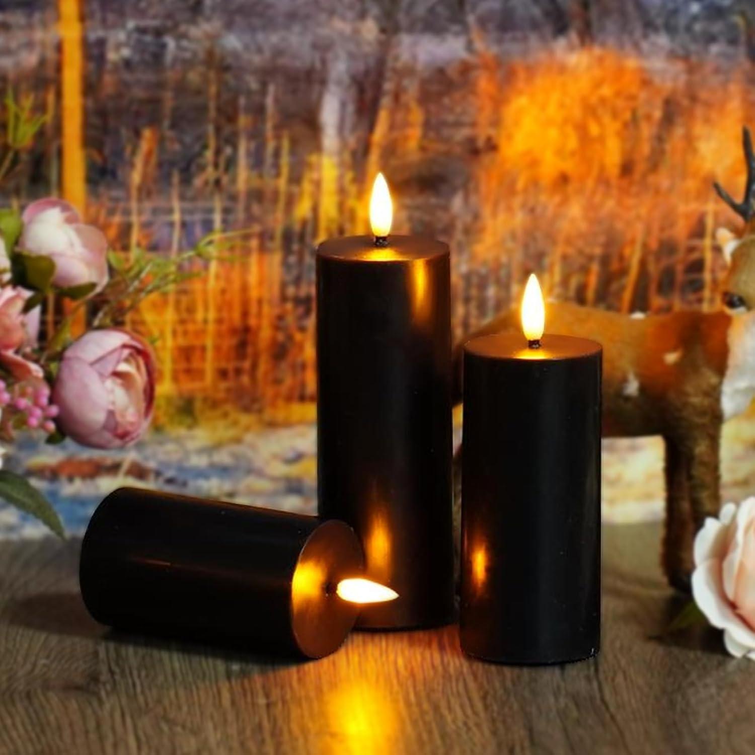 Velas LED Sin Llama JINYANIA 9 Piezas Cera Real con Control Remoto