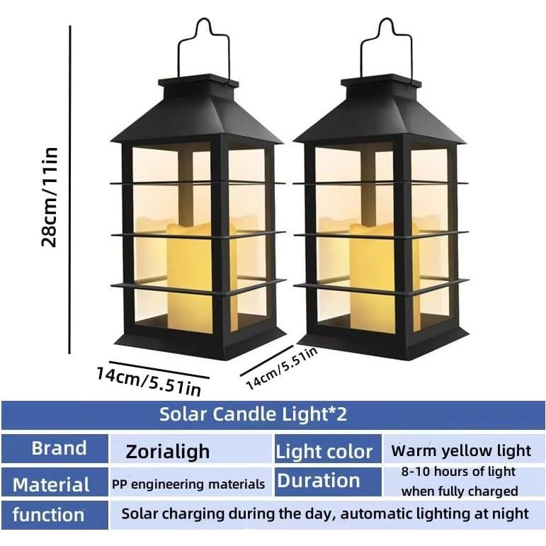 Lámparas Solares LED Efecto Llama 2 Unidades para Exterior