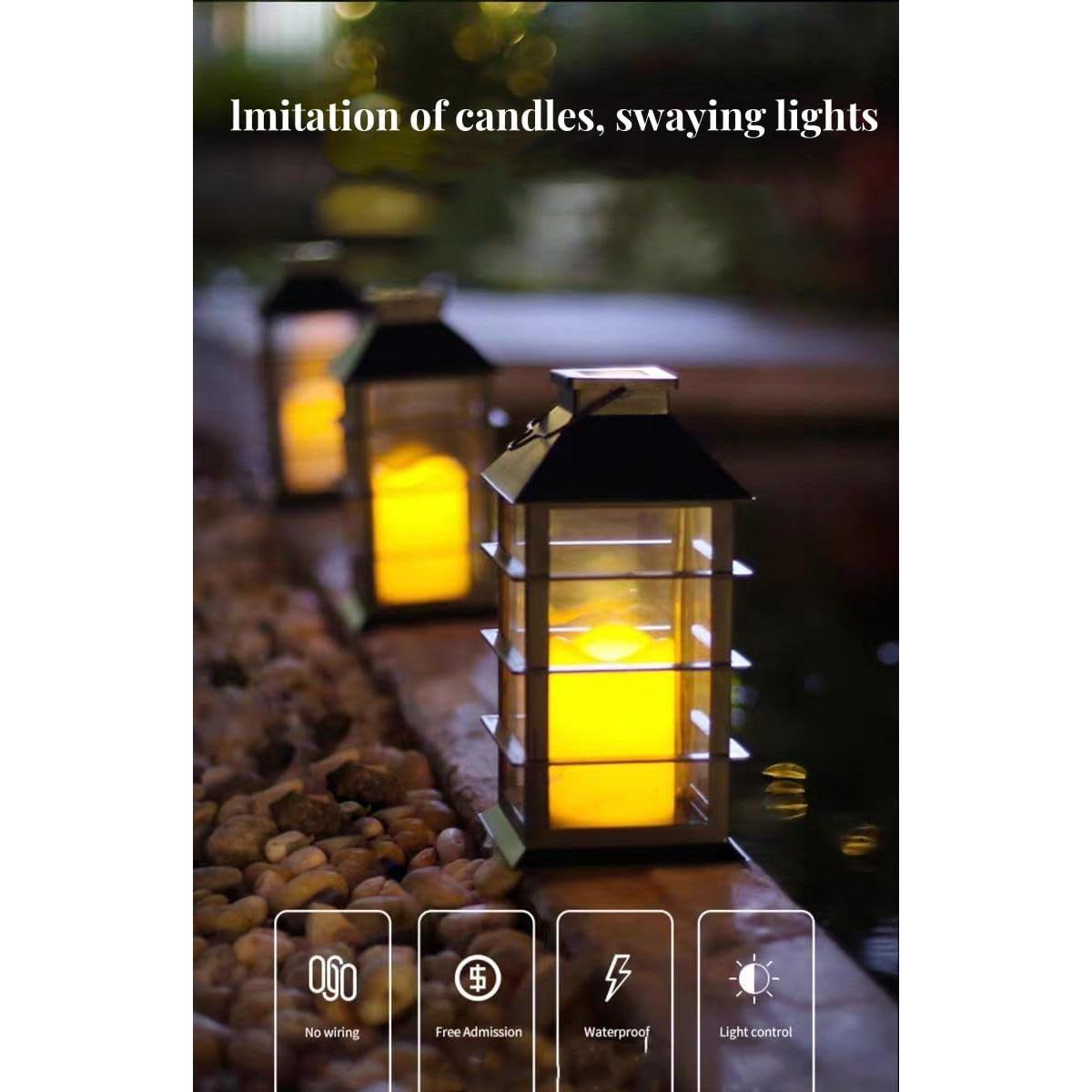 Lámparas Solares LED Efecto Llama 2 Unidades para Exterior