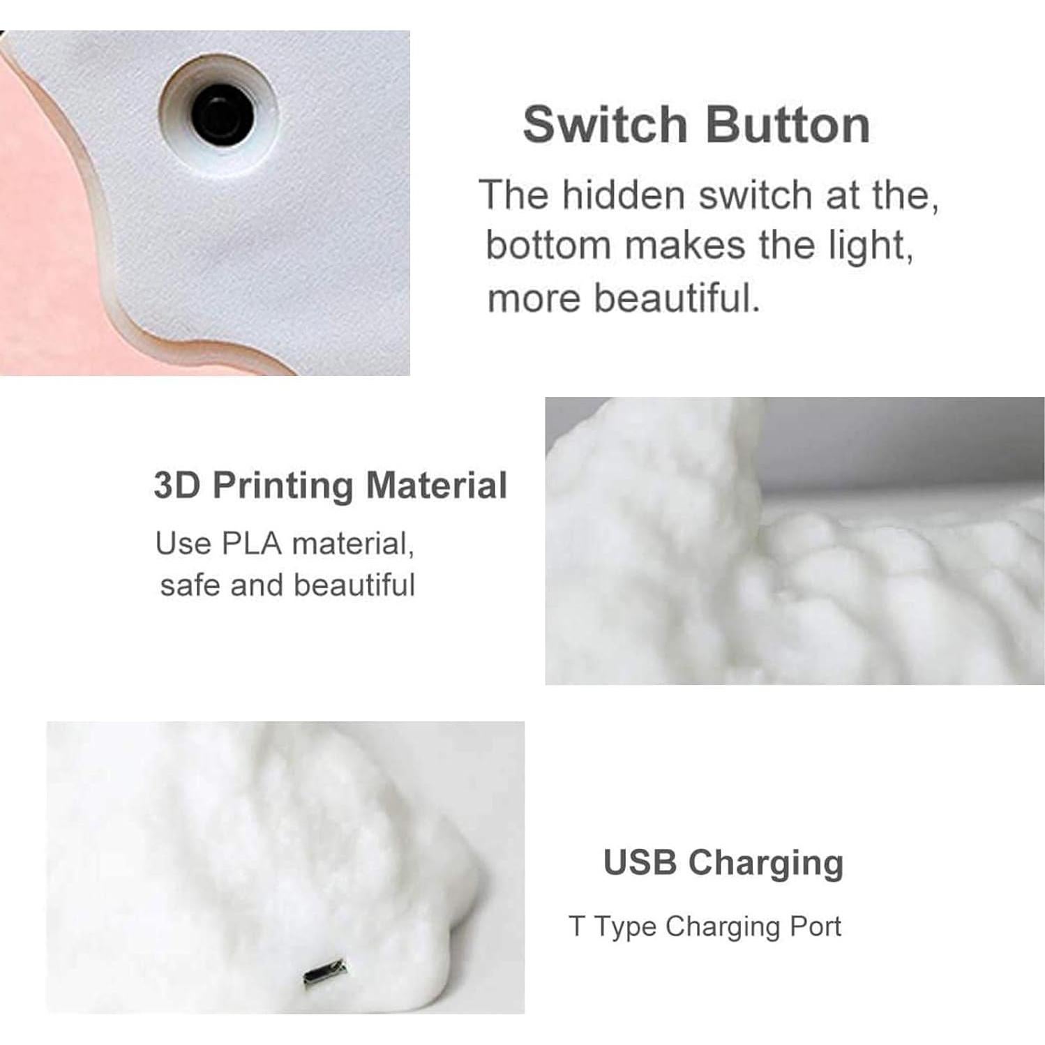 Lámpara 3D Dragón de Fuego HGomx Luz LED Carga USB Plata