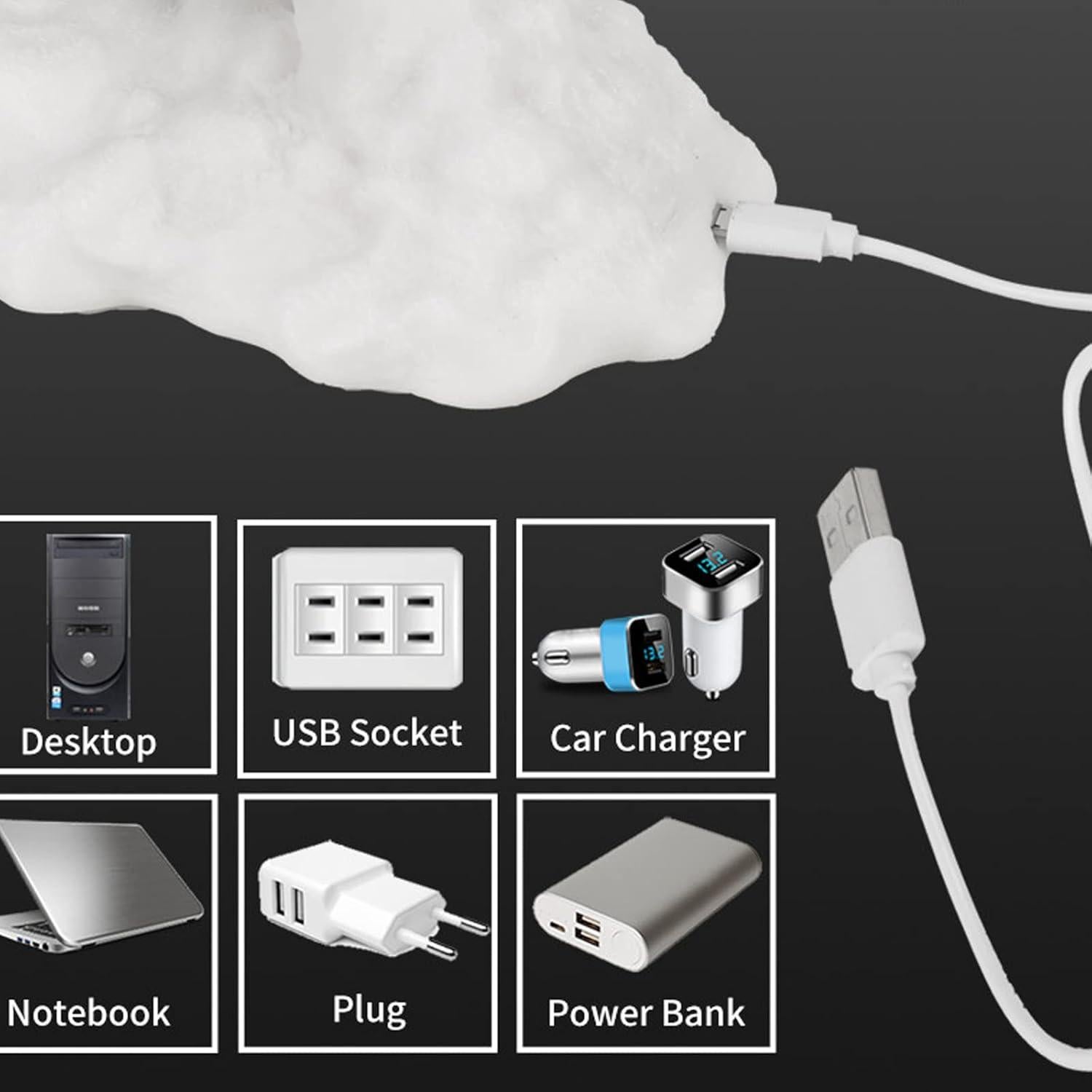 Lámpara 3D Dragón de Fuego HGomx Luz LED Carga USB Plata