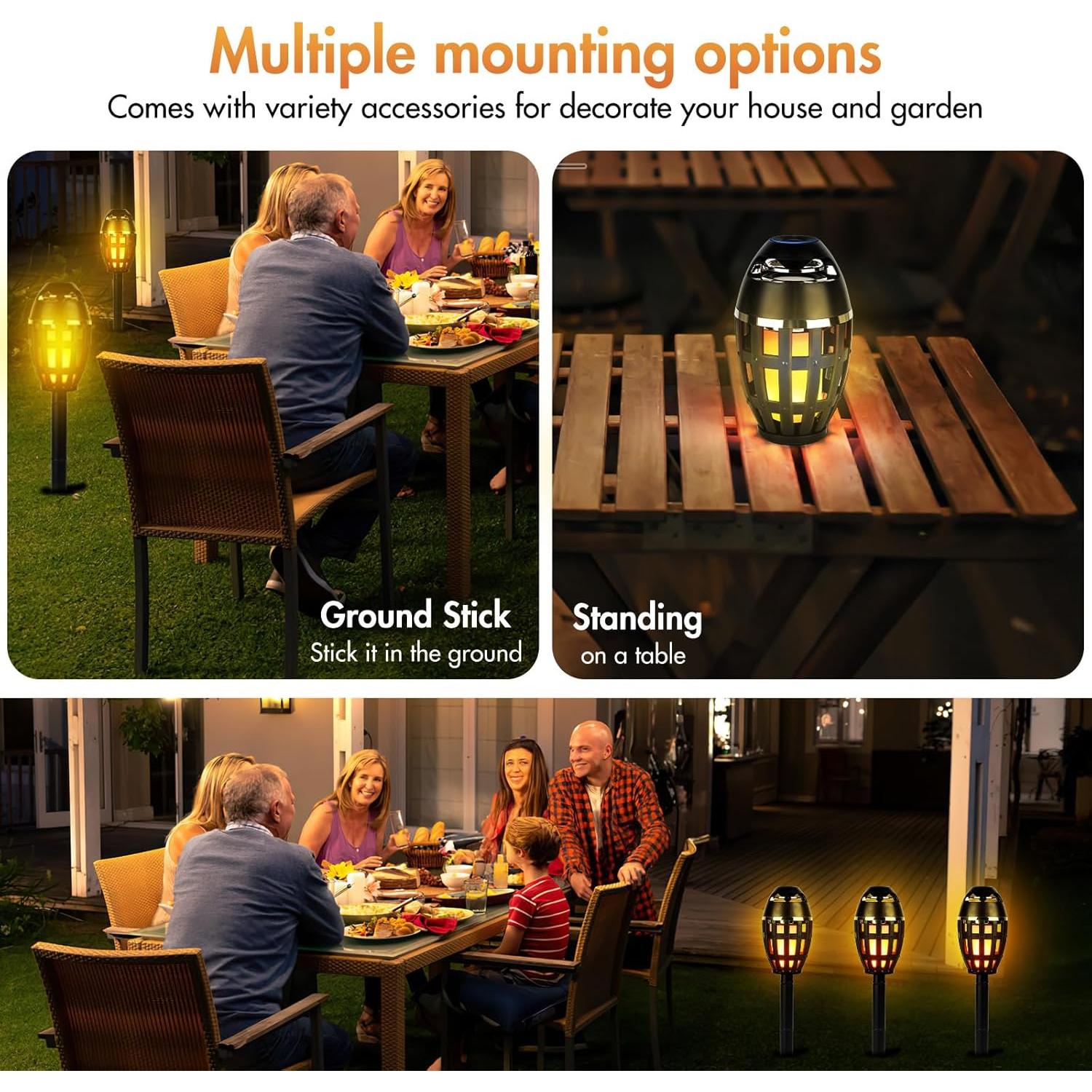 Altavoz Bluetooth SS SUNSBELL con Llama LED Impermeable 10W