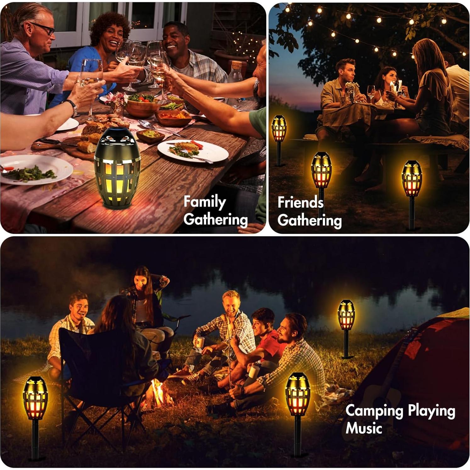 Altavoz Bluetooth SS SUNSBELL con Llama LED Impermeable 10W