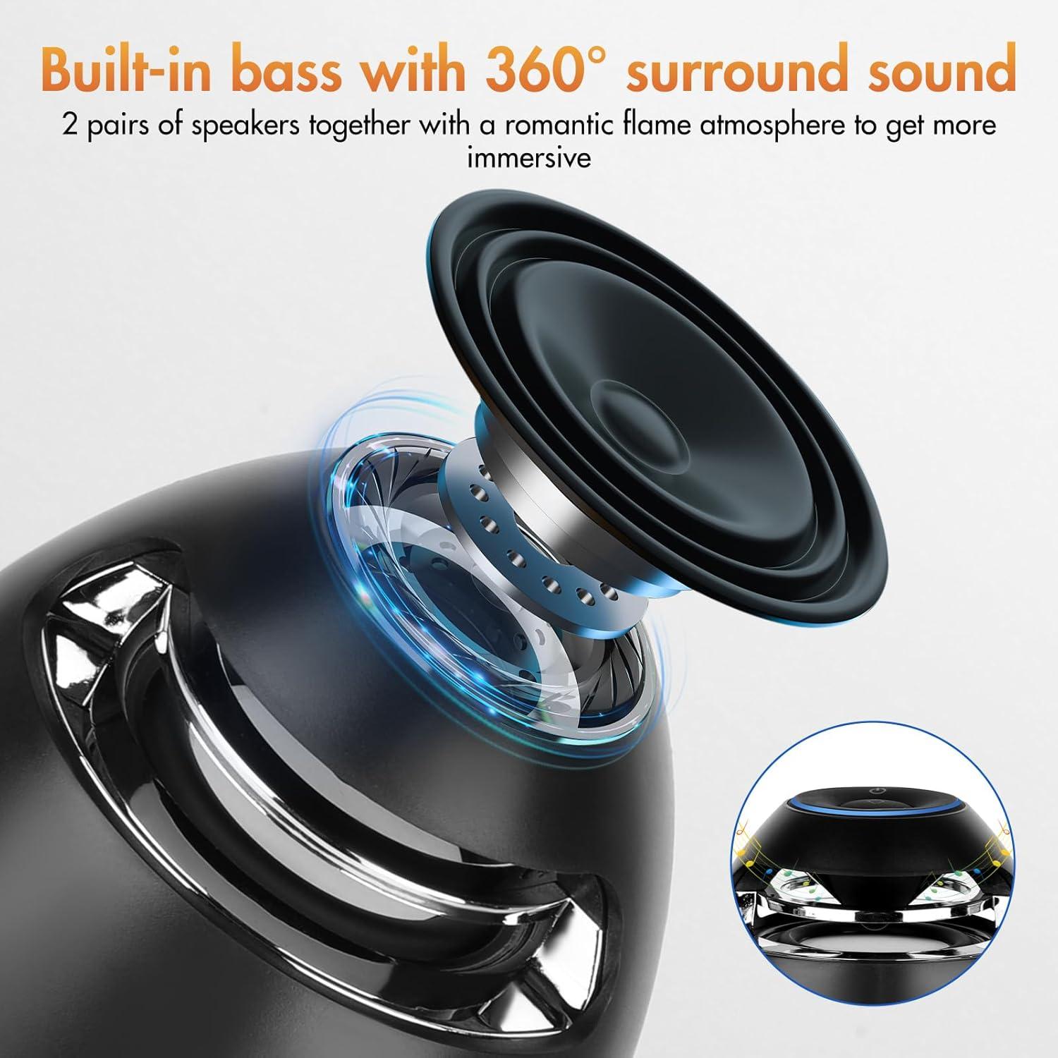 Altavoz Bluetooth SS SUNSBELL con Llama LED Impermeable 10W
